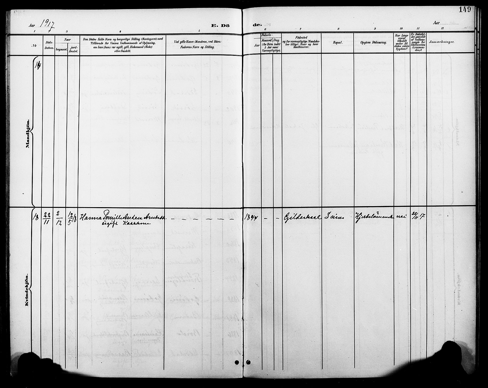 Ministerialprotokoller, klokkerbøker og fødselsregistre - Nordland, AV/SAT-A-1459/804/L0088: Parish register (copy) no. 804C01, 1901-1917, p. 149