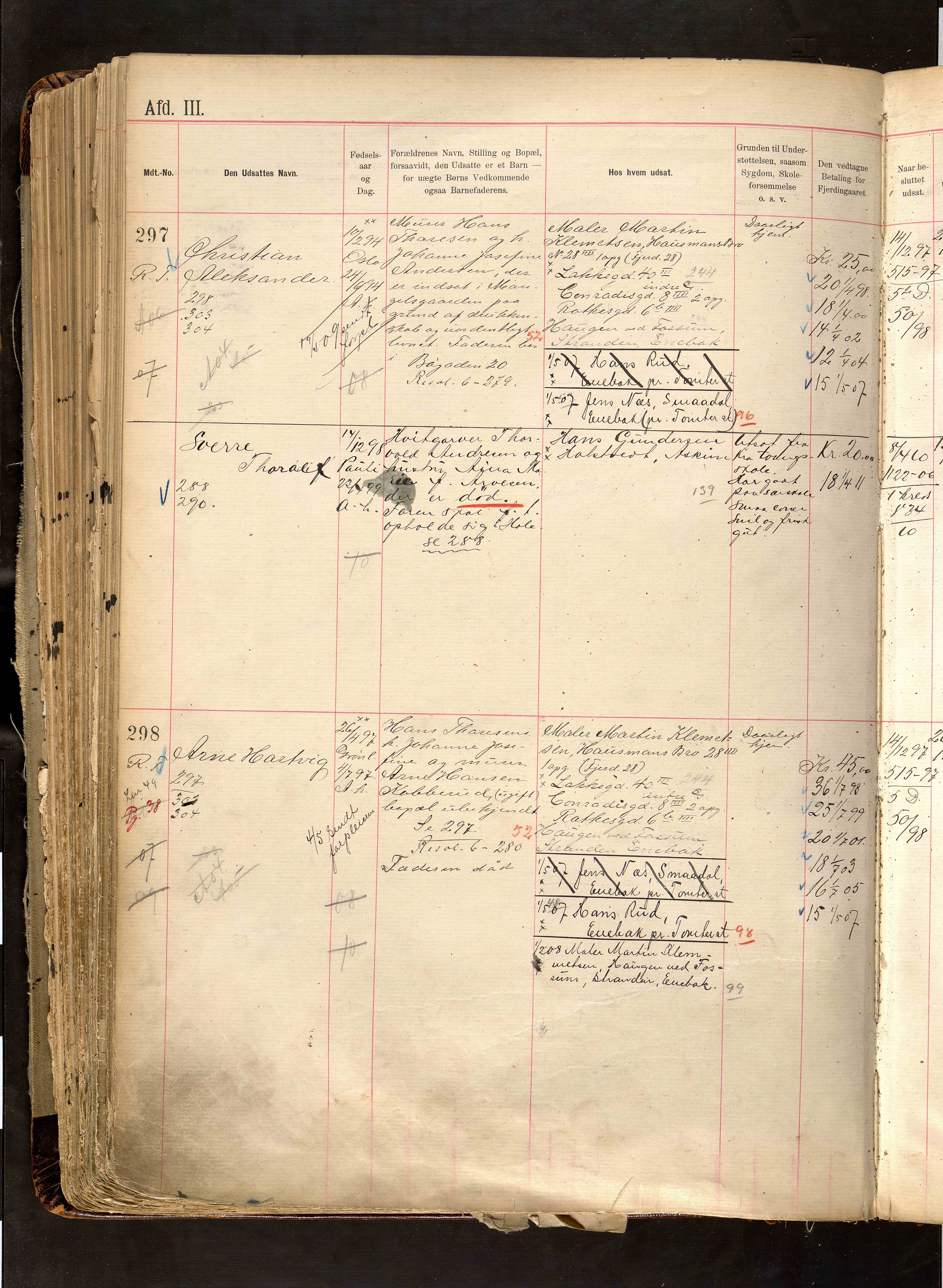 Fattigvesenet, OBA/A-20045/H/Hd/L0005: Manntallsprotokoll. Mnr. 1-500, 1897-1910, p. 361