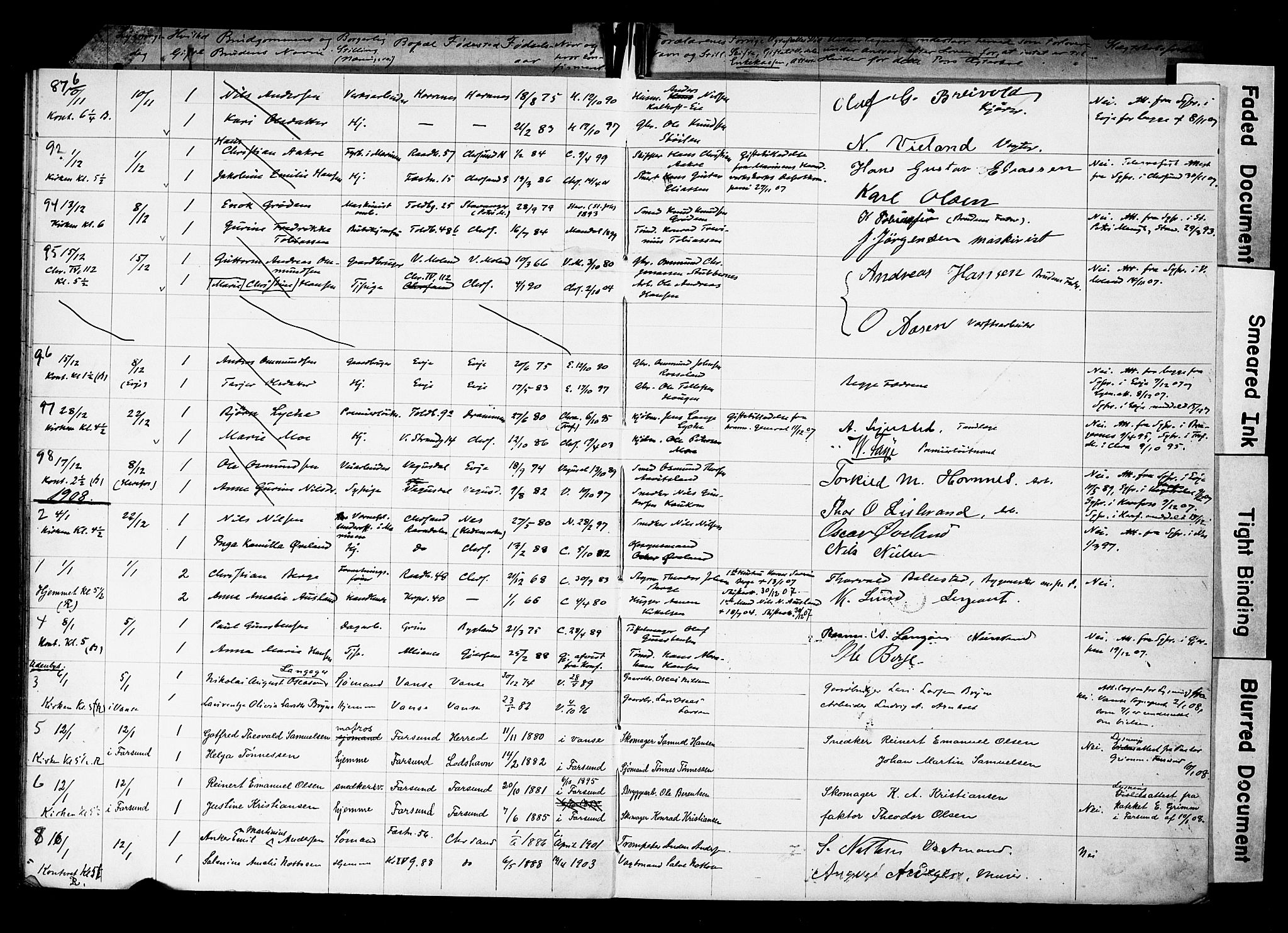 Kristiansand domprosti, AV/SAK-1112-0006/J/Je/L0003: Banns register no. A VI 19, 1903-1911, p. 30