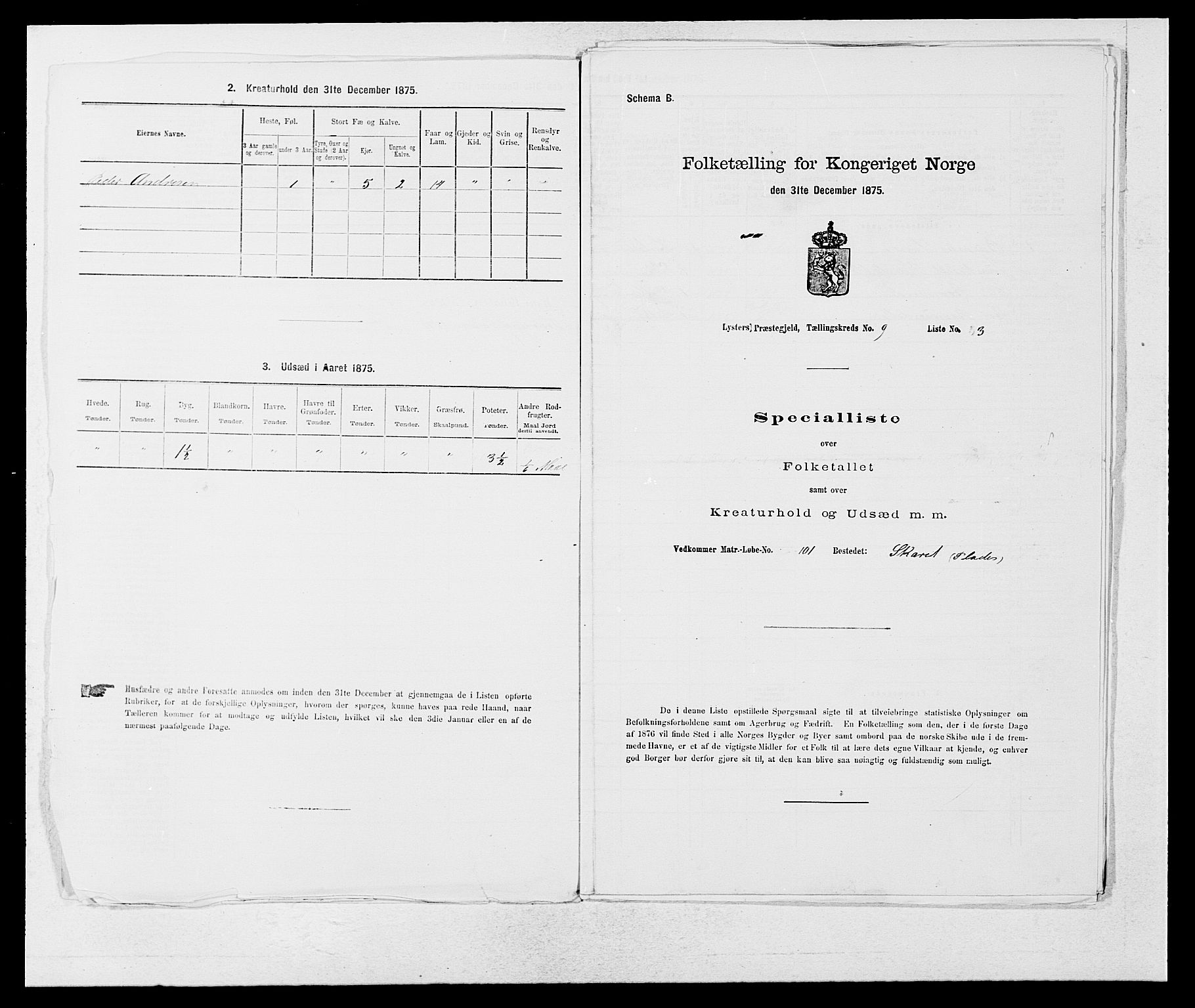 SAB, 1875 census for 1426P Luster, 1875, p. 1417