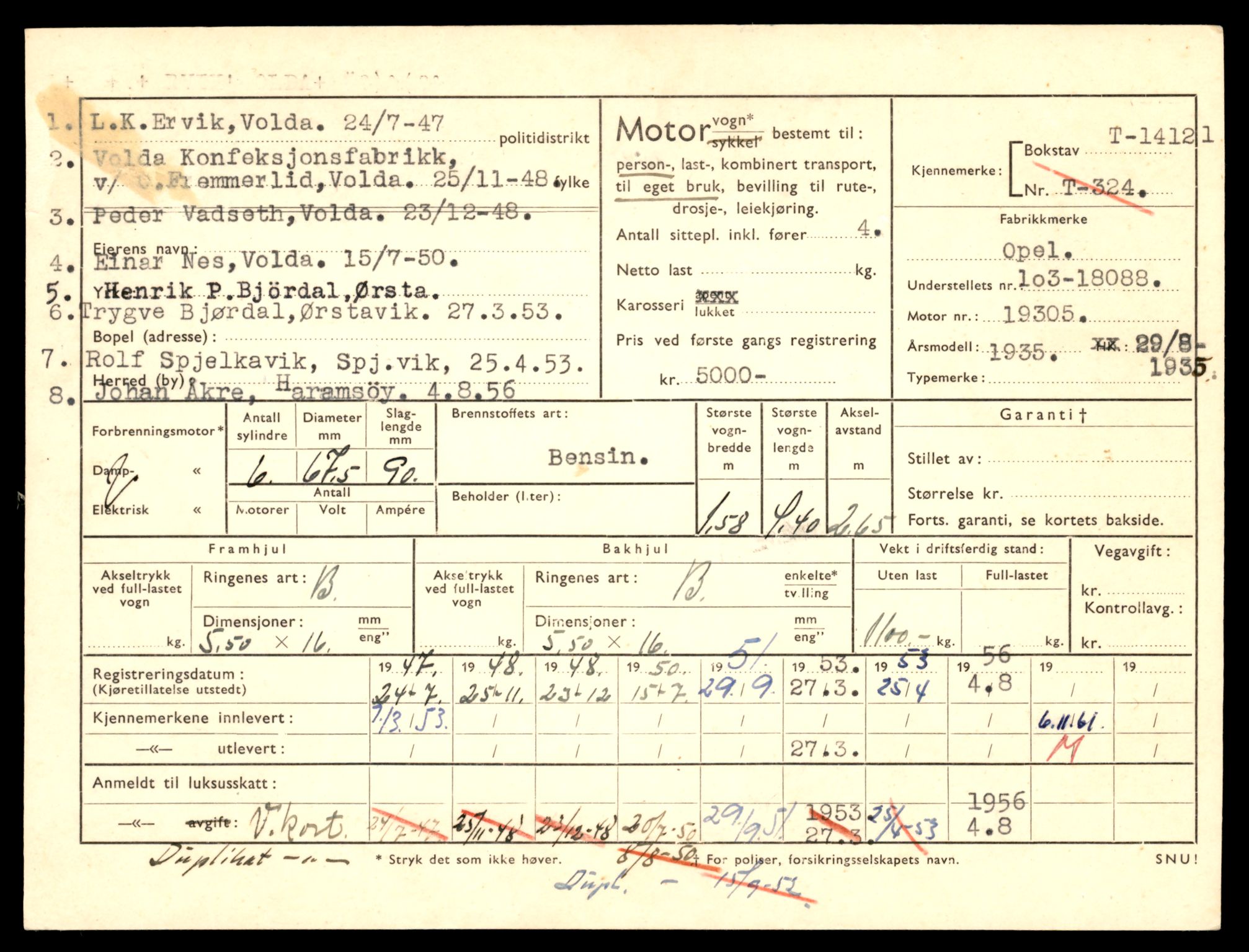 Møre og Romsdal vegkontor - Ålesund trafikkstasjon, AV/SAT-A-4099/F/Fe/L0043: Registreringskort for kjøretøy T 14080 - T 14204, 1927-1998, p. 1125