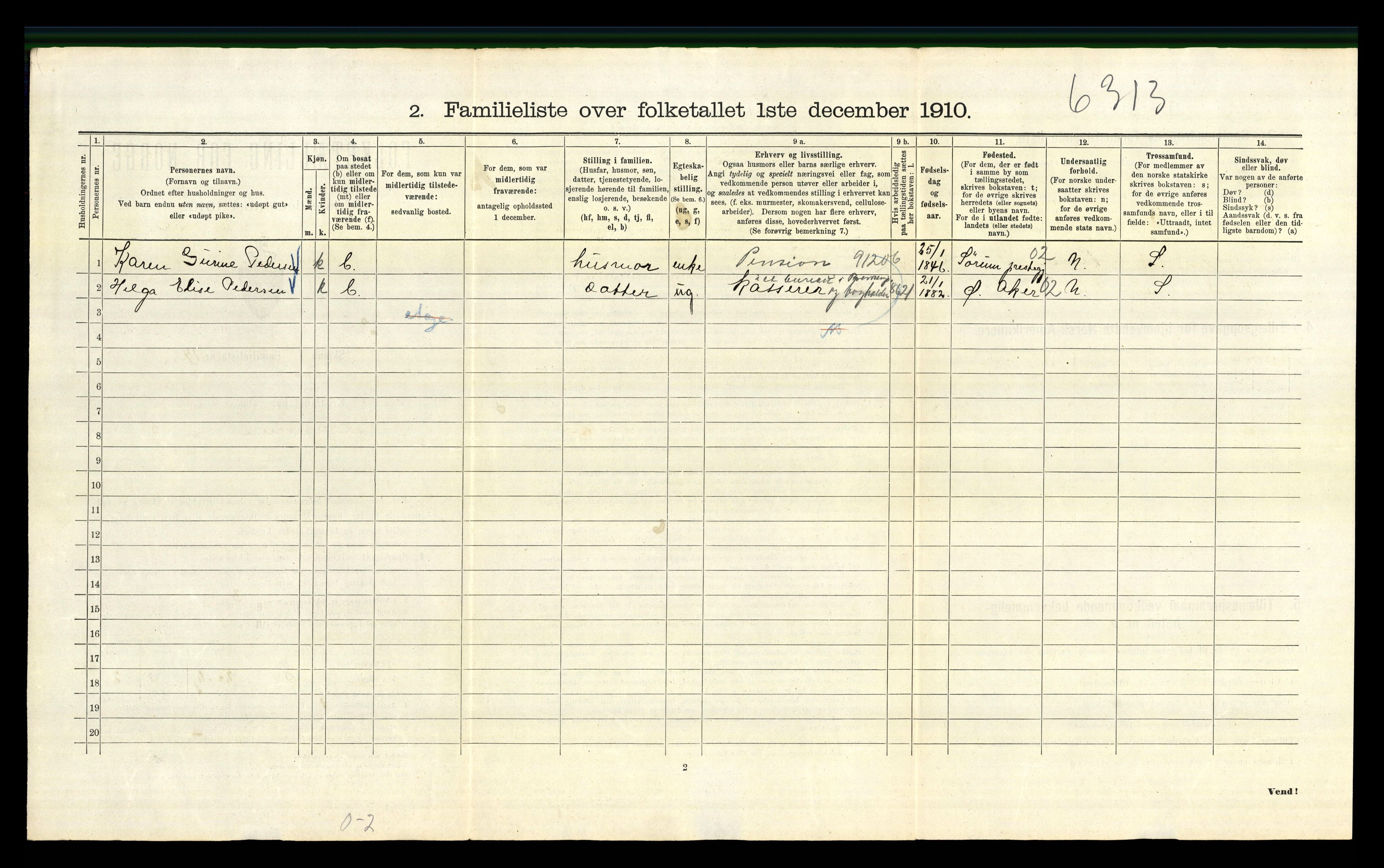 RA, 1910 census for Kristiania, 1910, p. 8832