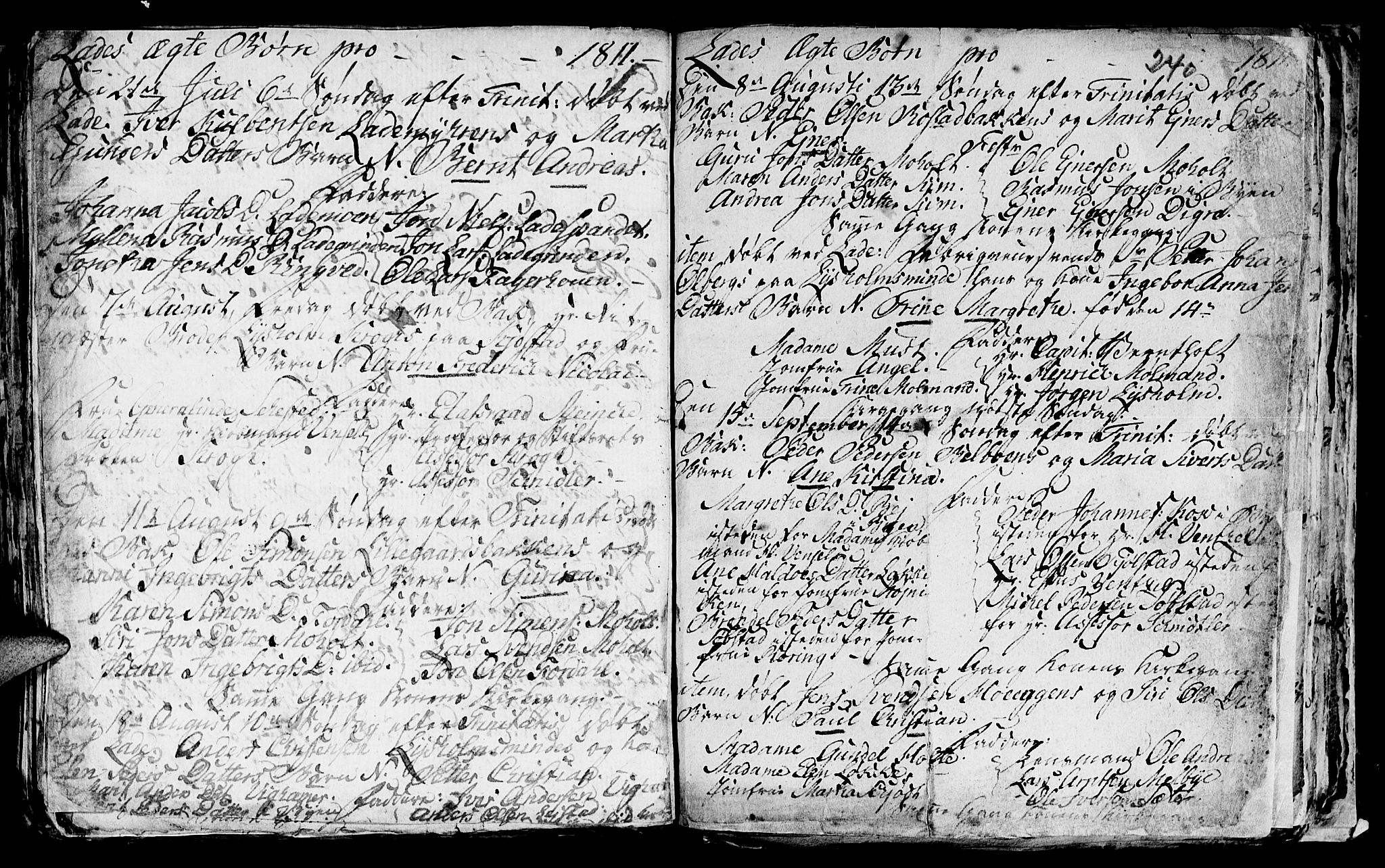 Ministerialprotokoller, klokkerbøker og fødselsregistre - Sør-Trøndelag, AV/SAT-A-1456/606/L0305: Parish register (copy) no. 606C01, 1757-1819, p. 240