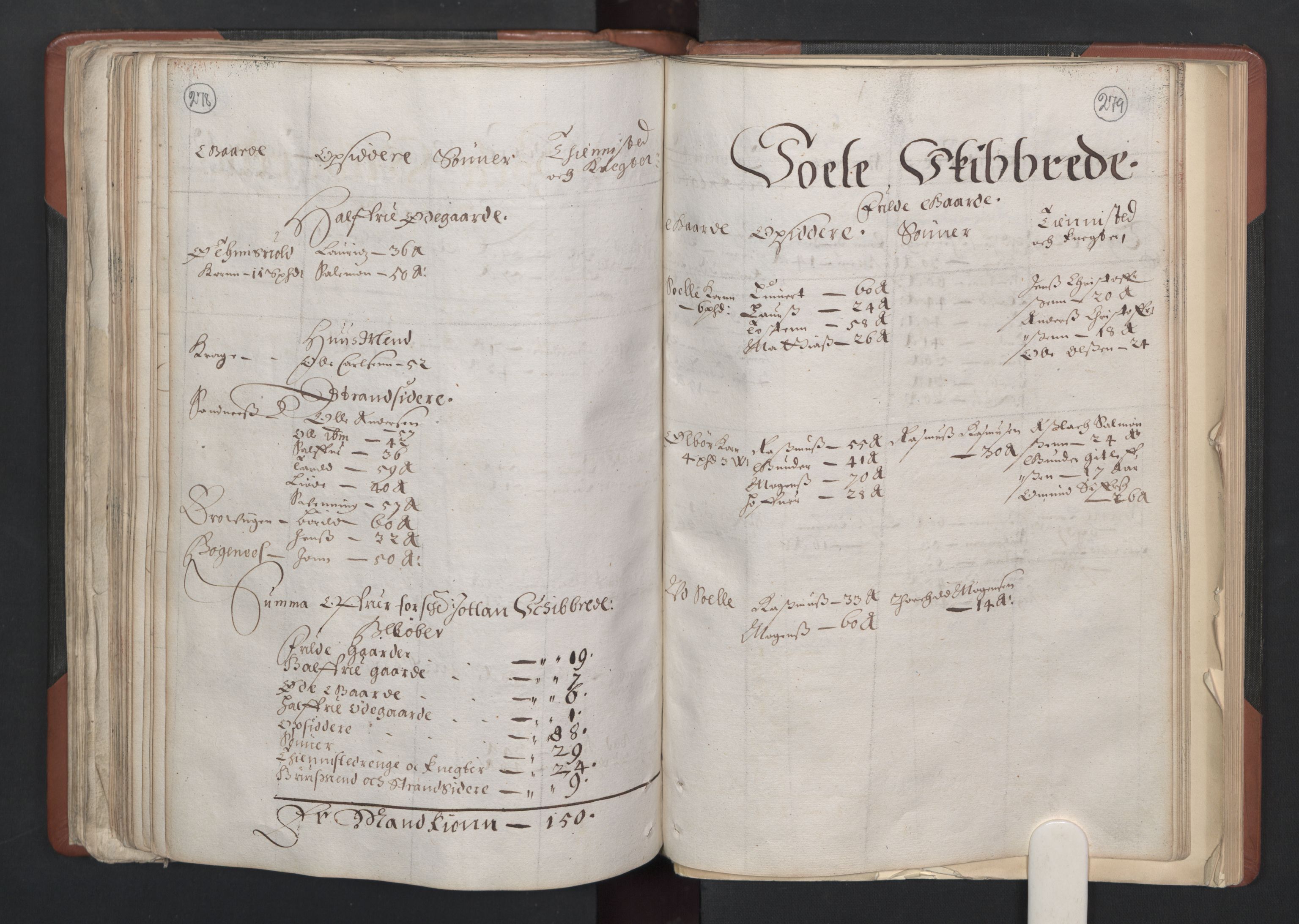 RA, Bailiff's Census 1664-1666, no. 11: Jæren and Dalane fogderi, 1664, p. 278-279