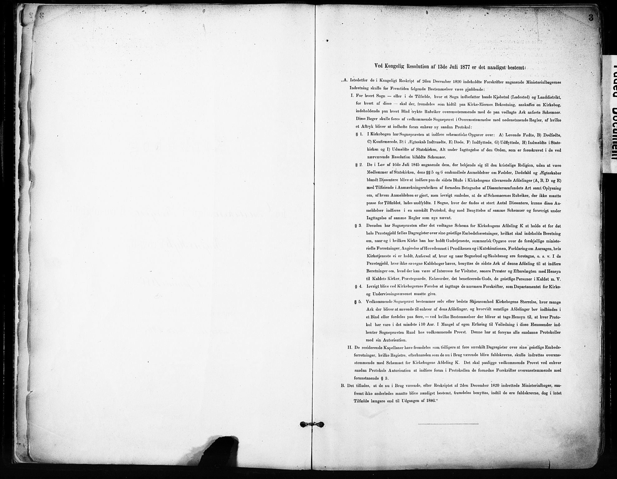 Domkirken sokneprestembete, SAB/A-74801/H/Haa/L0024: Parish register (official) no. B 7, 1888-1903, p. 3