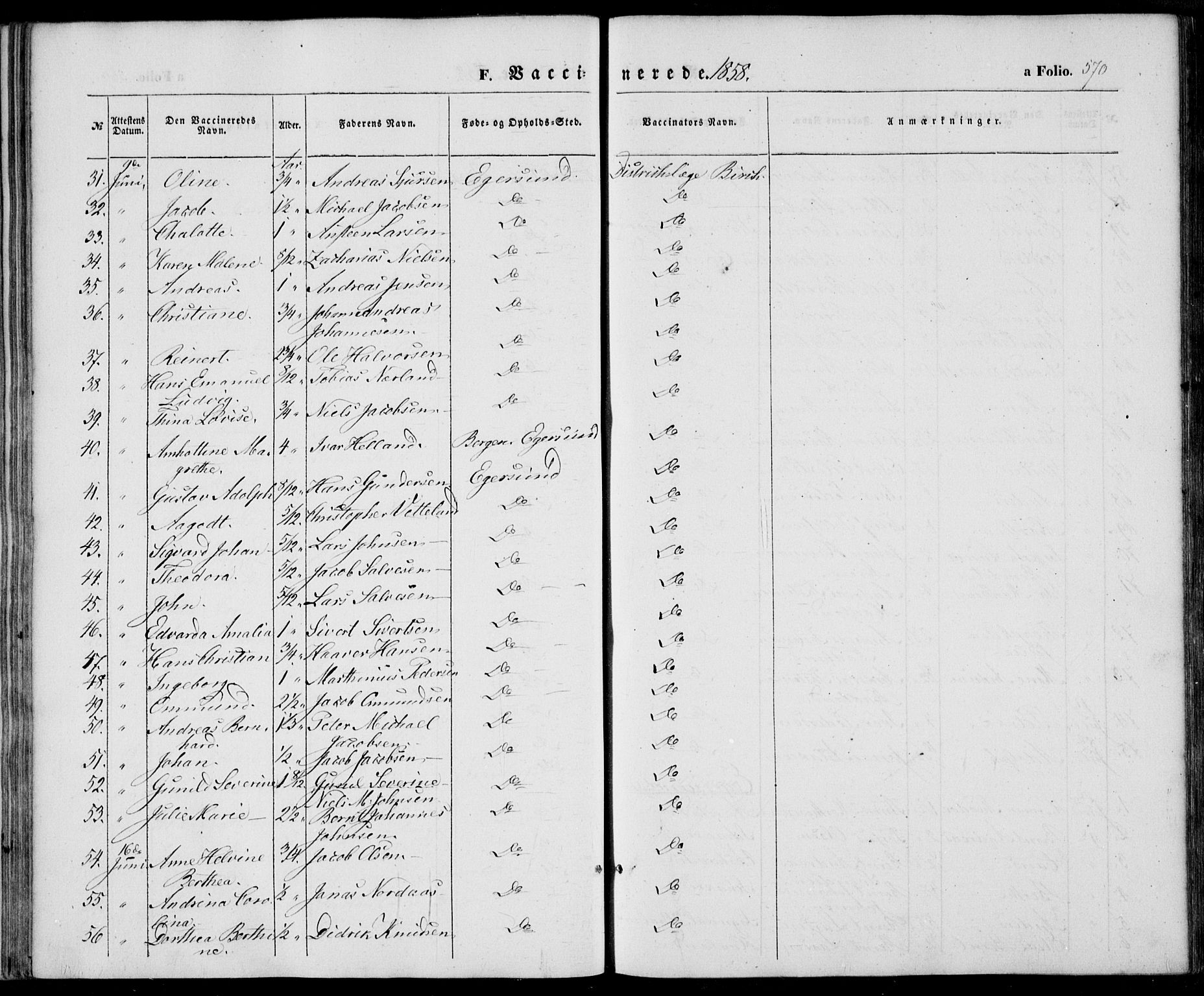 Eigersund sokneprestkontor, AV/SAST-A-101807/S08/L0013: Parish register (official) no. A 12.2, 1850-1865, p. 570