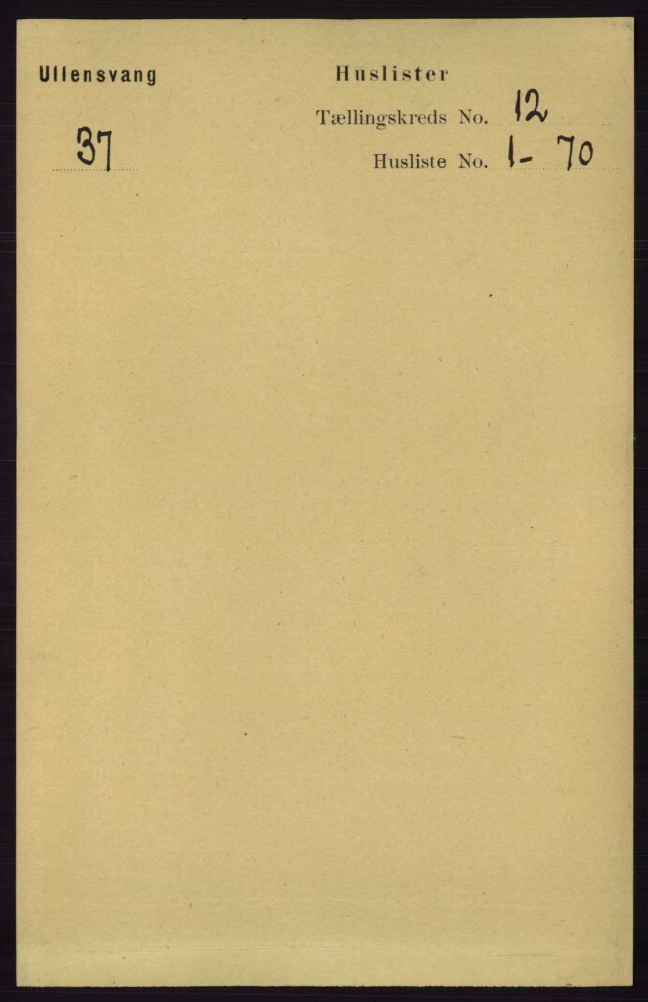 RA, 1891 census for 1230 Ullensvang, 1891, p. 4595