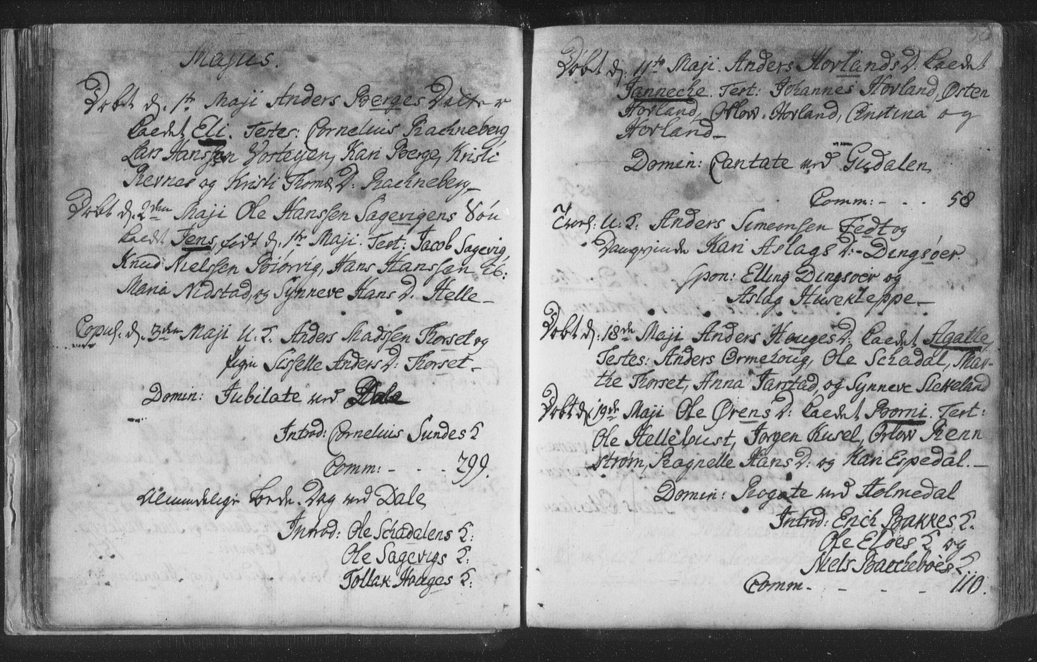 Fjaler sokneprestembete, SAB/A-79801/H/Haa/Haaa/L0002: Parish register (official) no. A 2, 1779-1798, p. 33