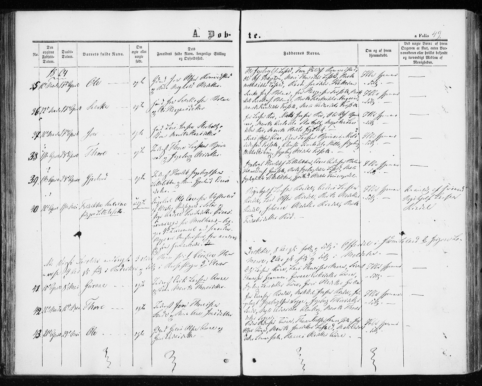 Ministerialprotokoller, klokkerbøker og fødselsregistre - Møre og Romsdal, AV/SAT-A-1454/598/L1067: Parish register (official) no. 598A01, 1858-1871, p. 49