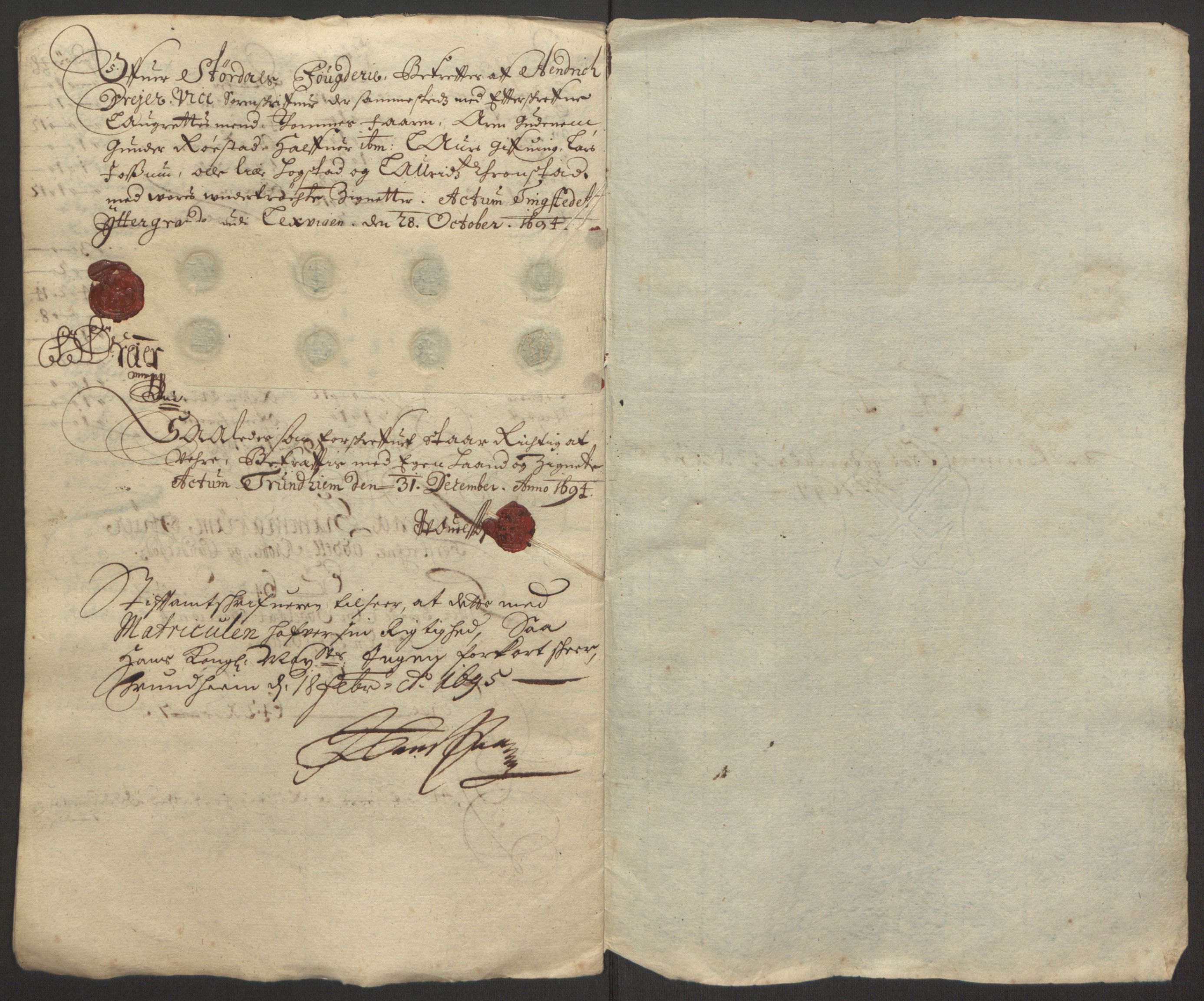 Rentekammeret inntil 1814, Reviderte regnskaper, Fogderegnskap, AV/RA-EA-4092/R62/L4186: Fogderegnskap Stjørdal og Verdal, 1693-1694, p. 216