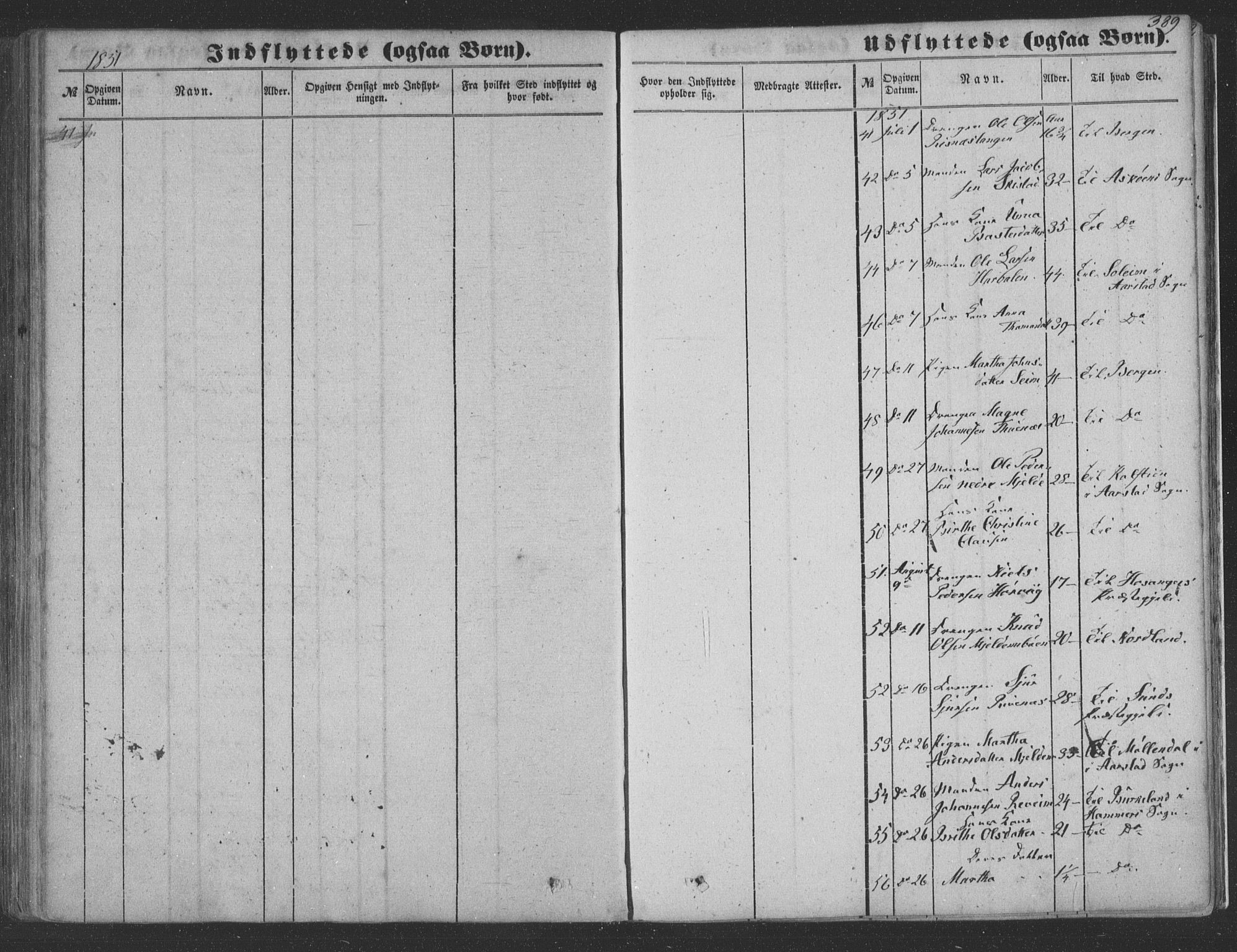 Haus sokneprestembete, AV/SAB-A-75601/H/Haa: Parish register (official) no. A 16 II, 1848-1857, p. 389