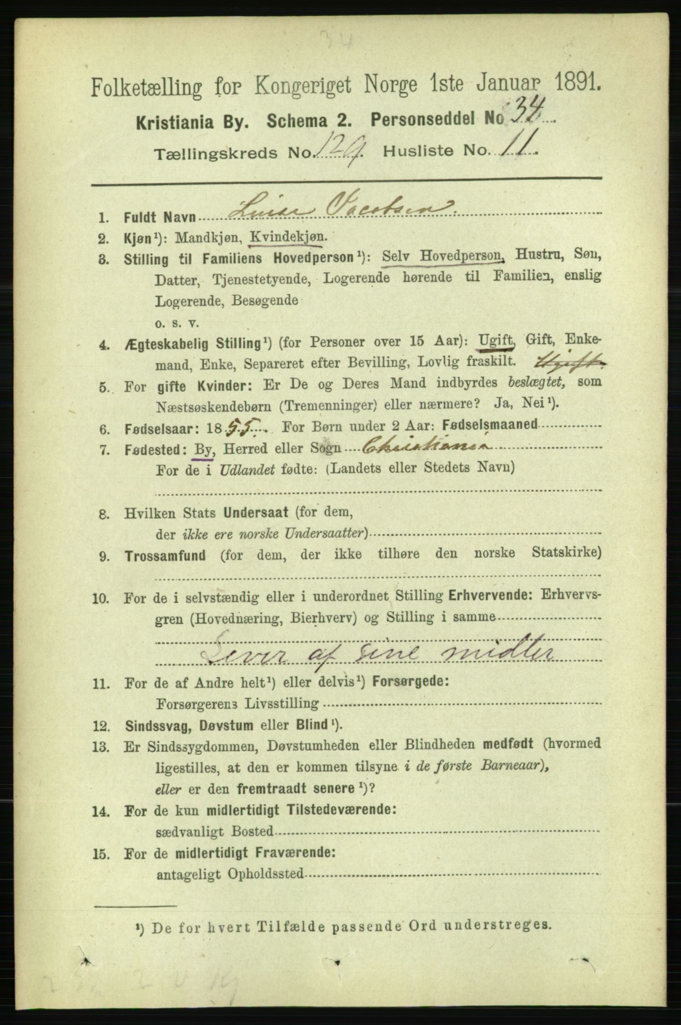 RA, 1891 census for 0301 Kristiania, 1891, p. 69501