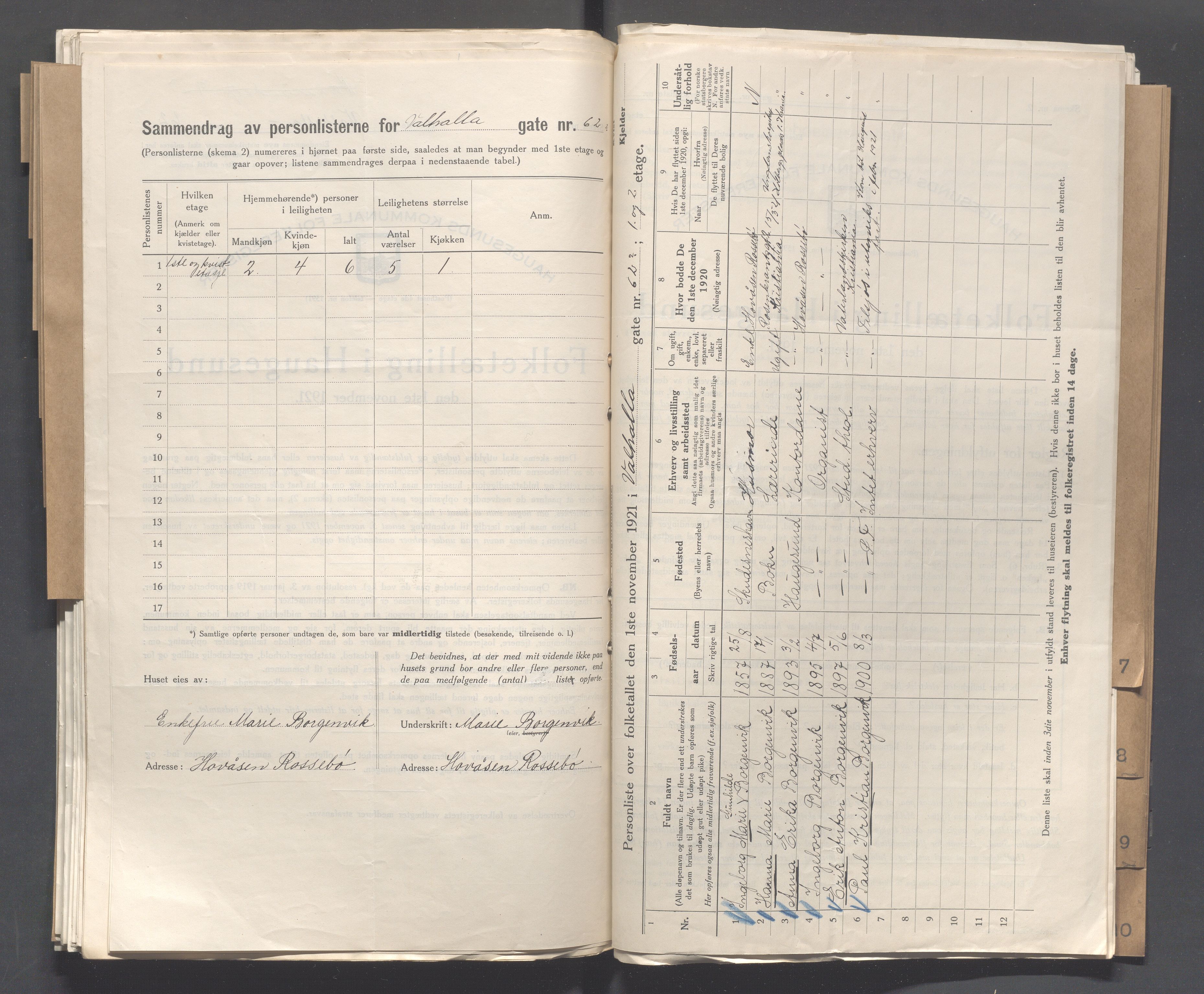 IKAR, Local census 1.11.1921 for Haugesund, 1921, p. 5496