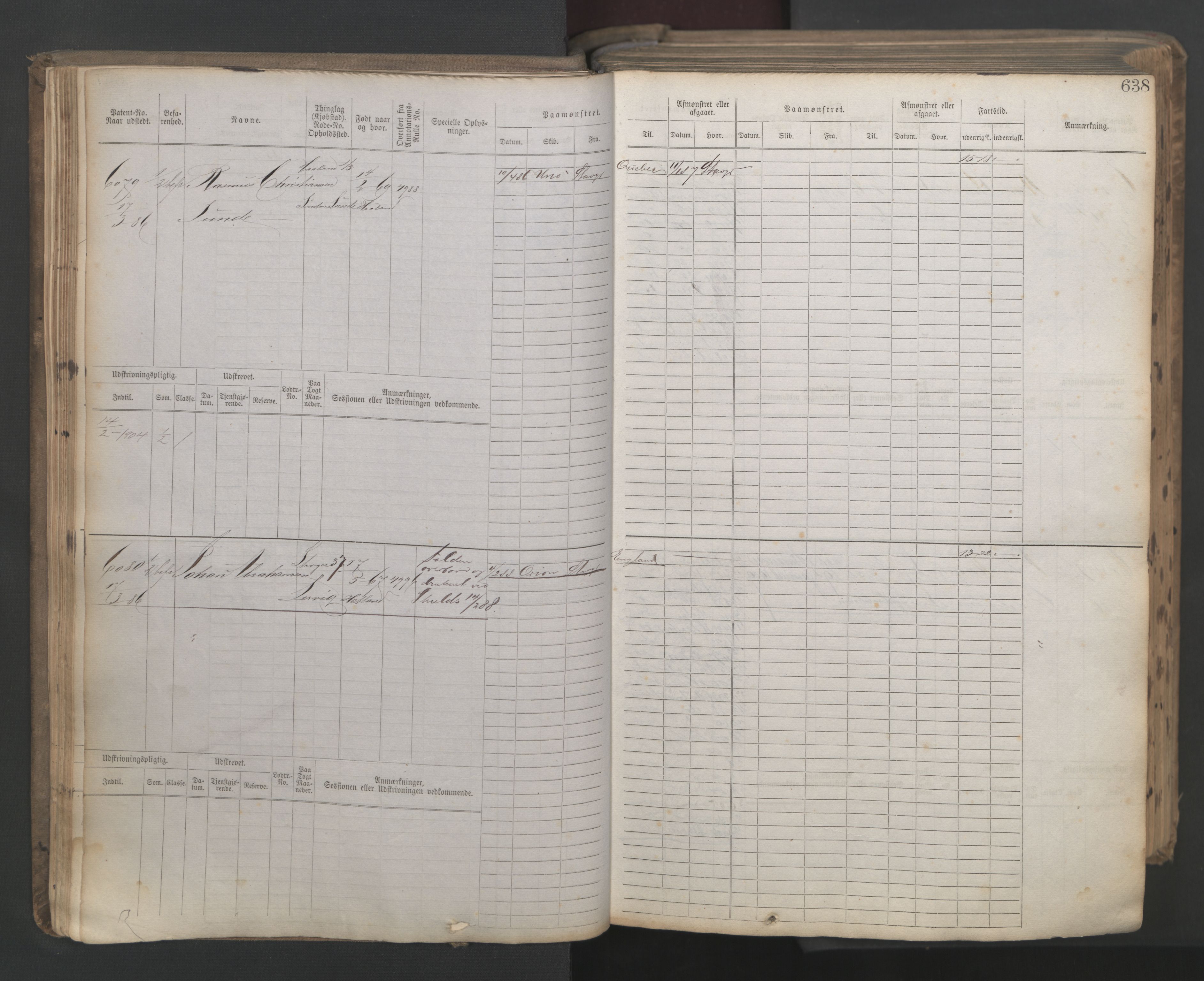 Stavanger sjømannskontor, AV/SAST-A-102006/F/Fb/Fbb/L0021: Sjøfartshovedrulle patnentnr. 6005-7204 (dublett), 1887, p. 42