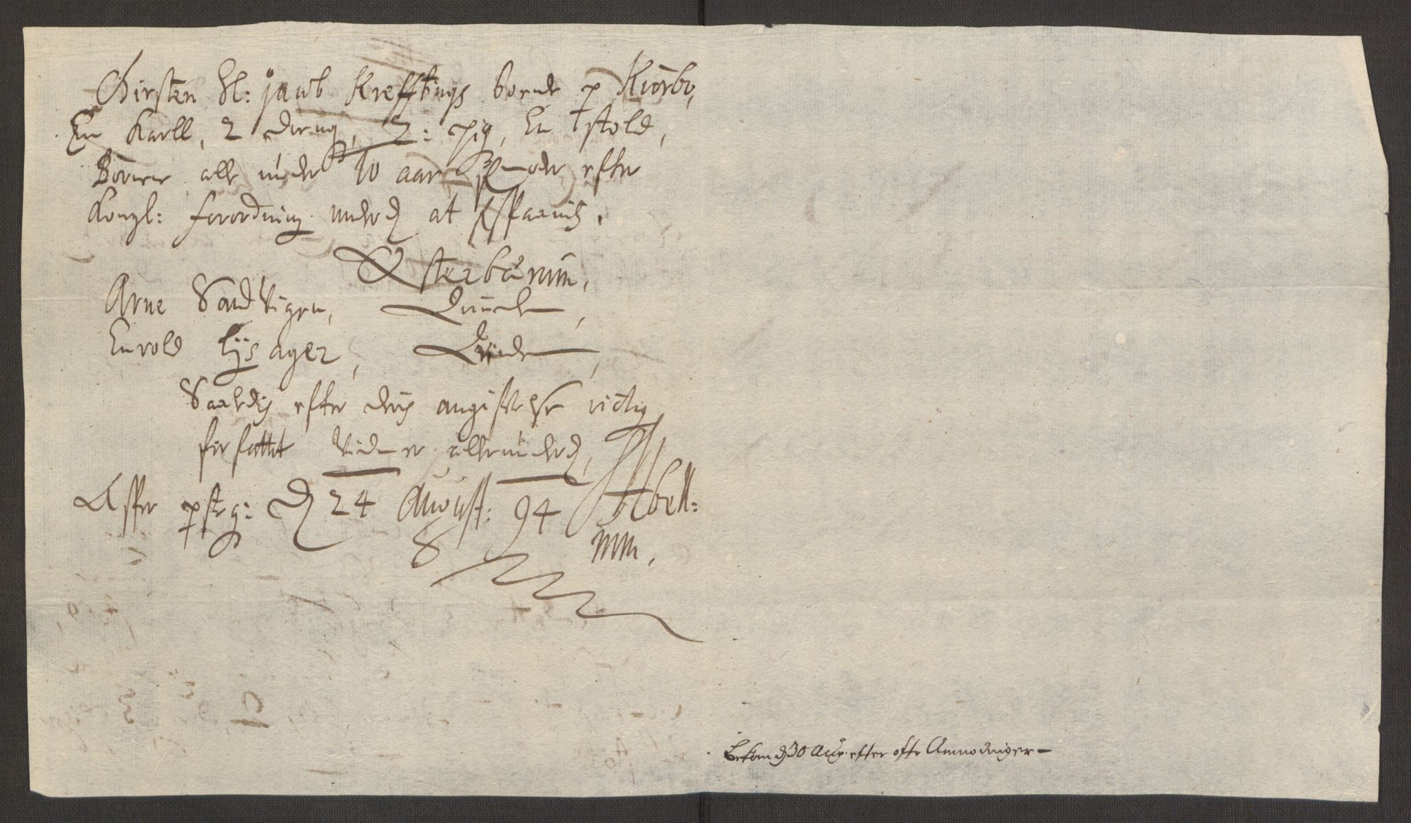 Rentekammeret inntil 1814, Reviderte regnskaper, Fogderegnskap, AV/RA-EA-4092/R10/L0438: Fogderegnskap Aker og Follo, 1694, p. 212