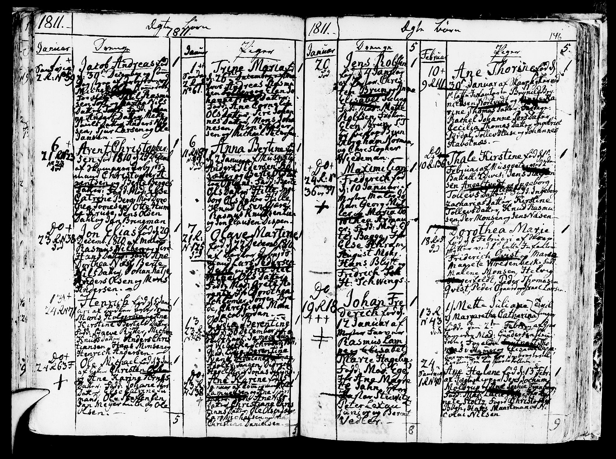 Korskirken sokneprestembete, AV/SAB-A-76101/H/Haa/L0006: Parish register (official) no. A 6, 1790-1820, p. 146