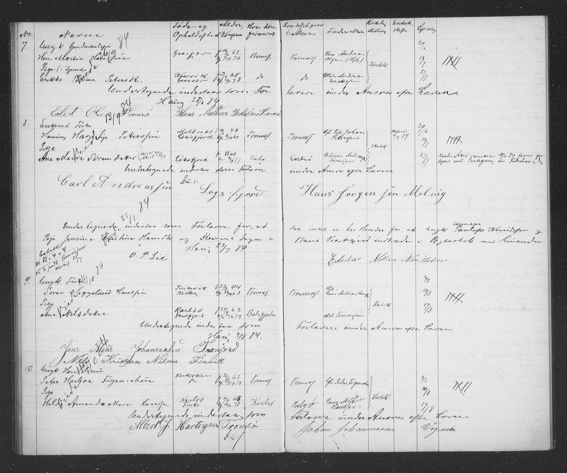 Tromsøysund sokneprestkontor, AV/SATØ-S-1304/H/Hc/L0056: Banns register no. 56, 1880-1887