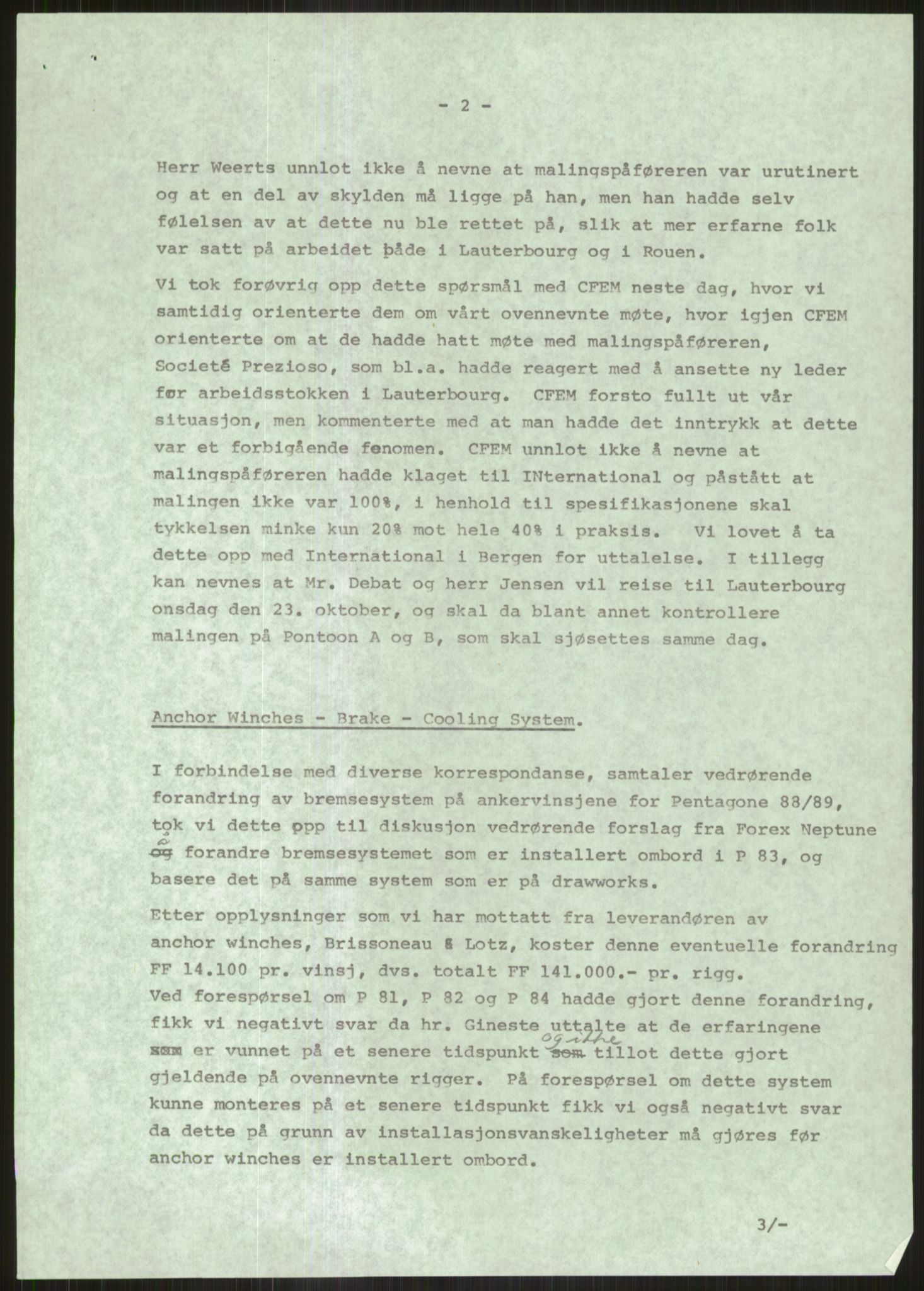 Pa 1503 - Stavanger Drilling AS, AV/SAST-A-101906/D/L0005: Korrespondanse og saksdokumenter, 1974-1985, p. 22