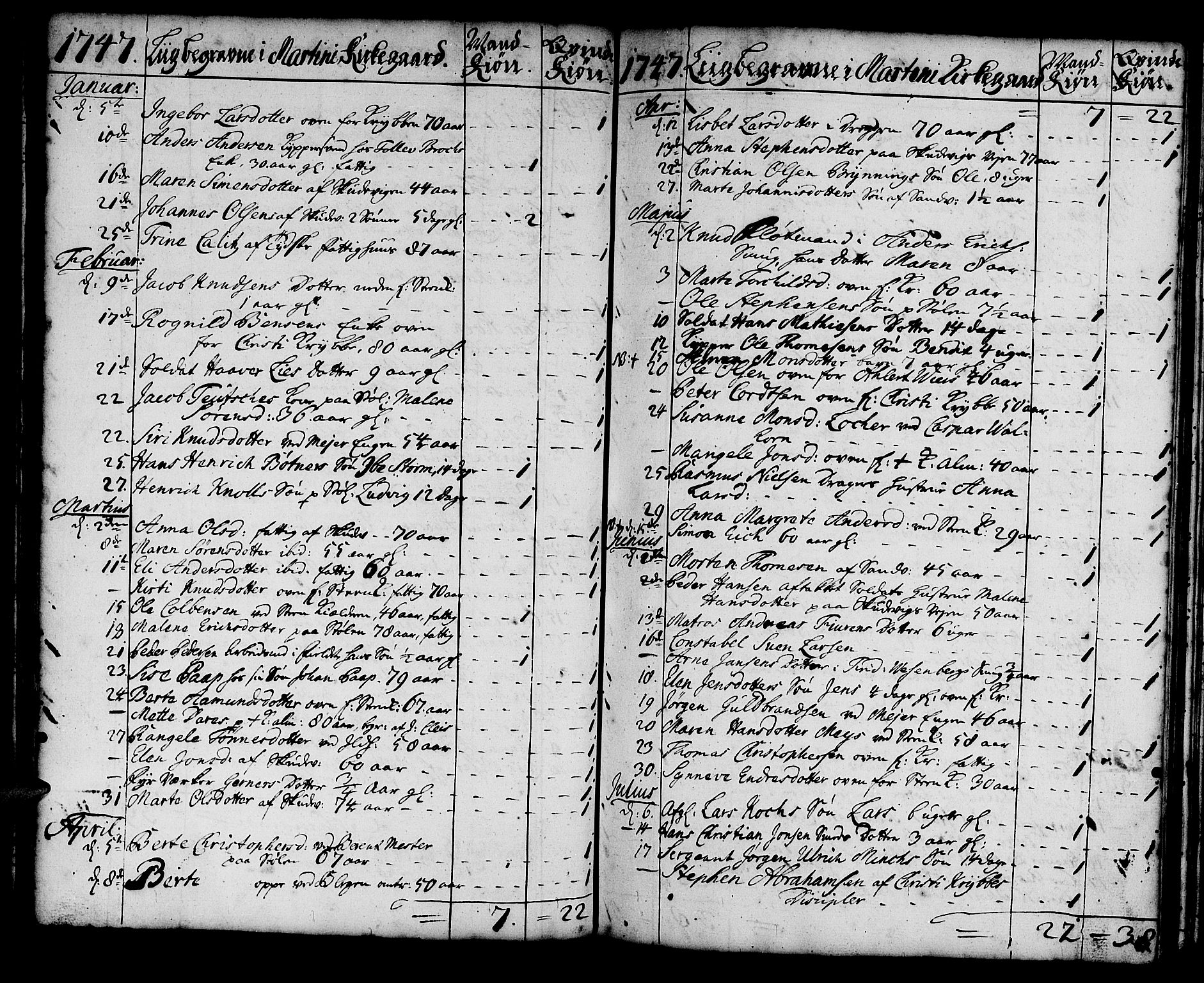 Korskirken sokneprestembete, SAB/A-76101/H/Haa/L0011: Parish register (official) no. A 11, 1731-1785, p. 42