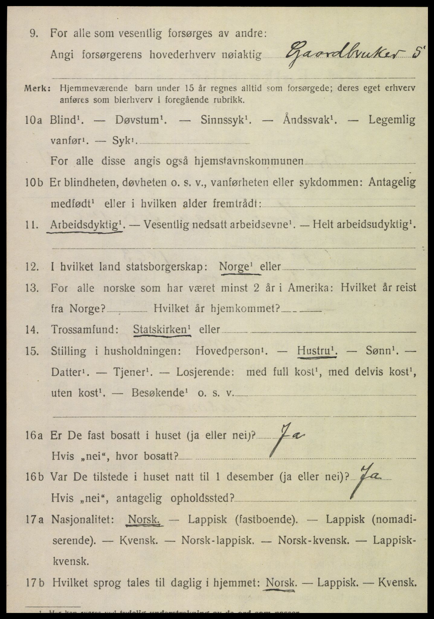 SAT, 1920 census for Brønnøy, 1920, p. 8157