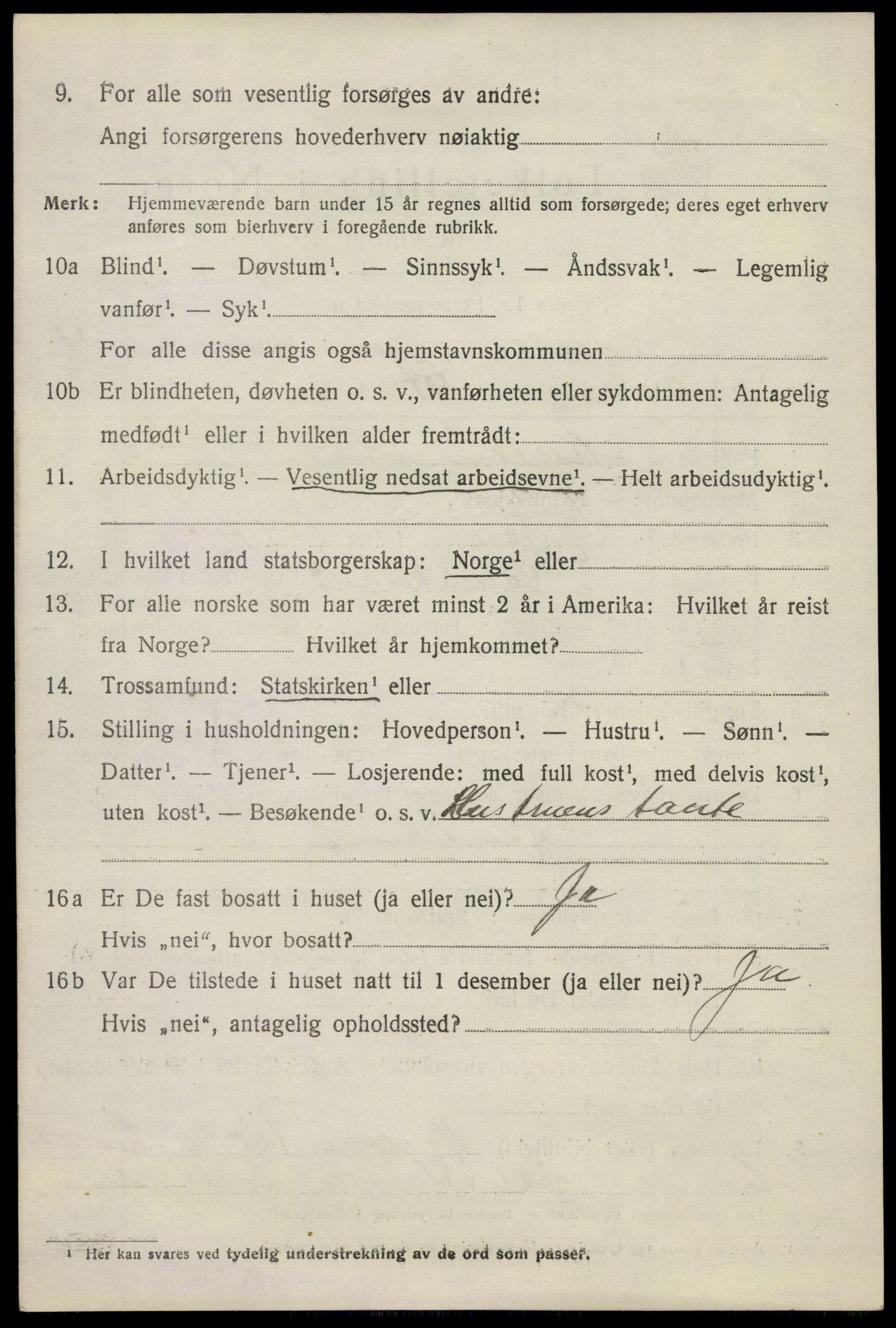 SAKO, 1920 census for Tjølling, 1920, p. 8166