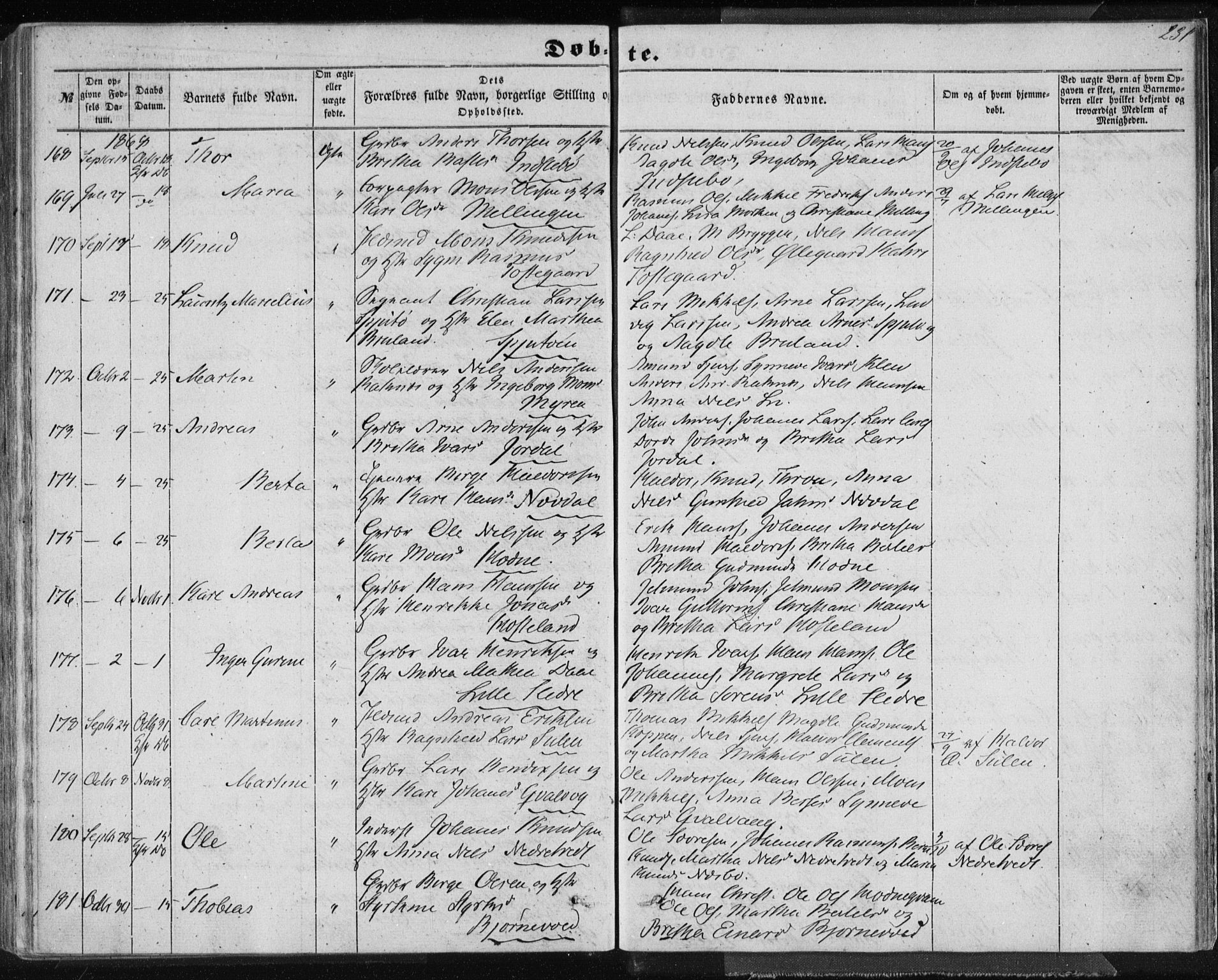 Lindås Sokneprestembete, SAB/A-76701/H/Haa: Parish register (official) no. A 11, 1854-1869, p. 231