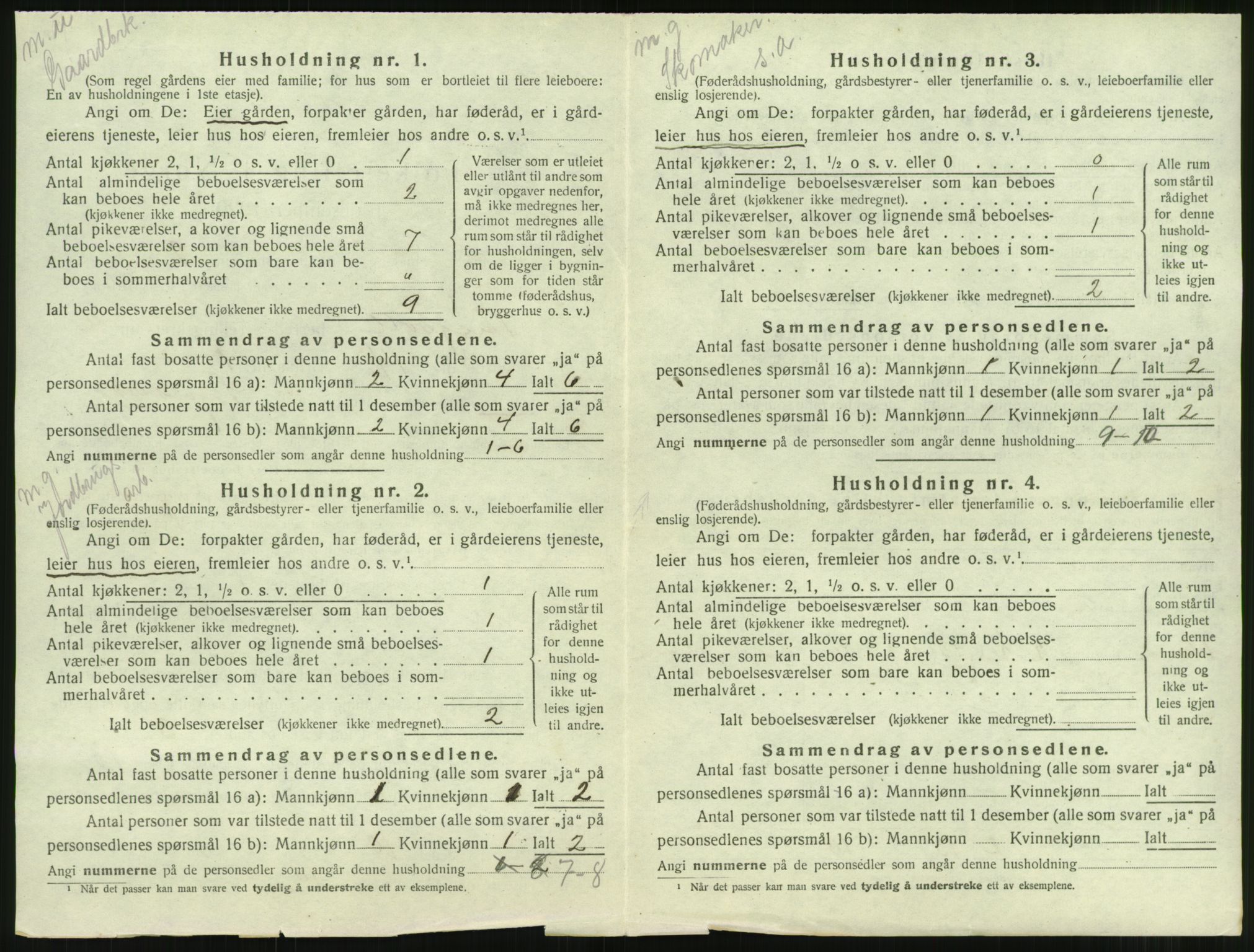 SAT, 1920 census for Tingvoll, 1920, p. 81