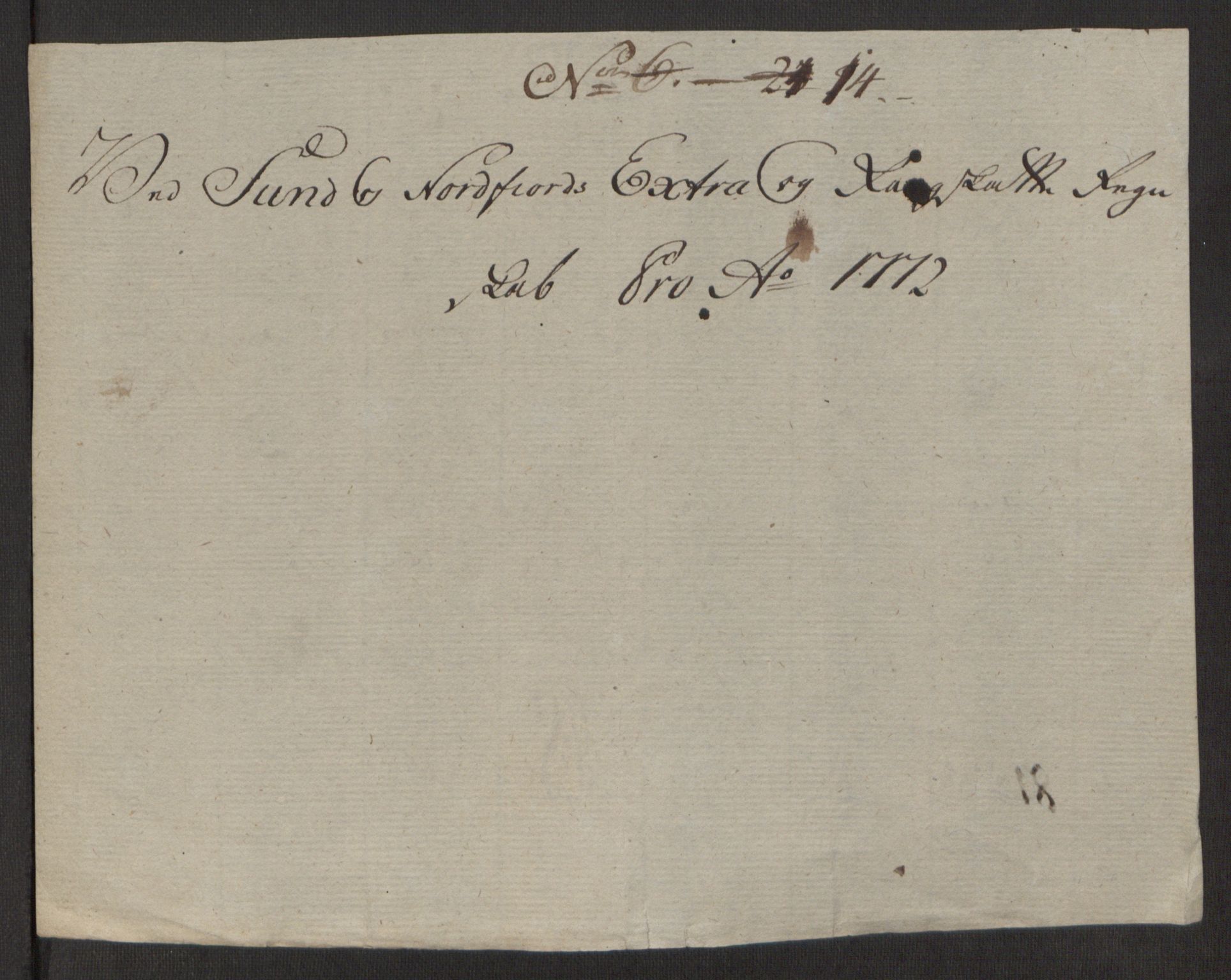 Rentekammeret inntil 1814, Reviderte regnskaper, Fogderegnskap, RA/EA-4092/R53/L3551: Ekstraskatten Sunn- og Nordfjord, 1772, p. 56