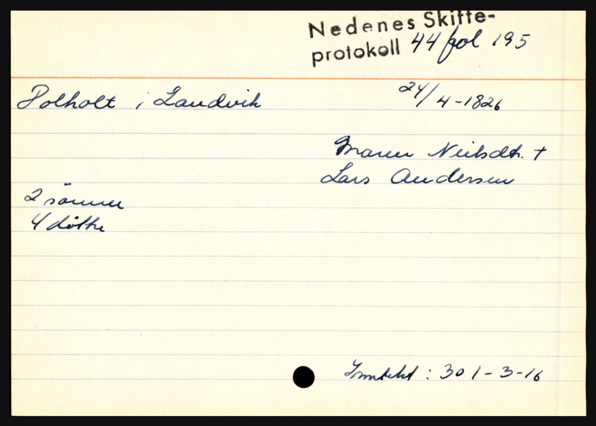 Nedenes sorenskriveri før 1824, AV/SAK-1221-0007/H, p. 5403