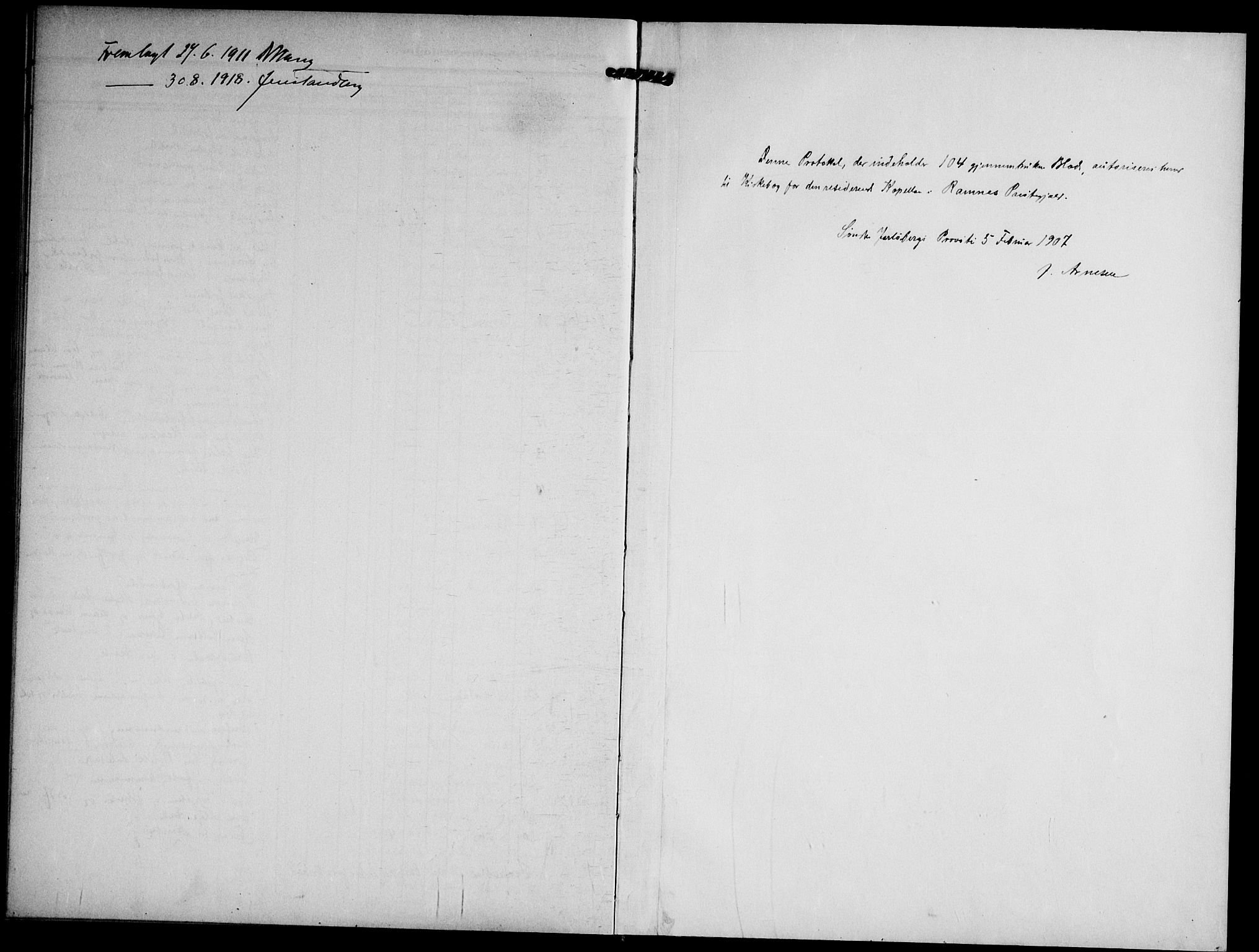 Ramnes kirkebøker, SAKO/A-314/F/Fd/L0004: Curate's parish register no. IV 4, 1907-1919