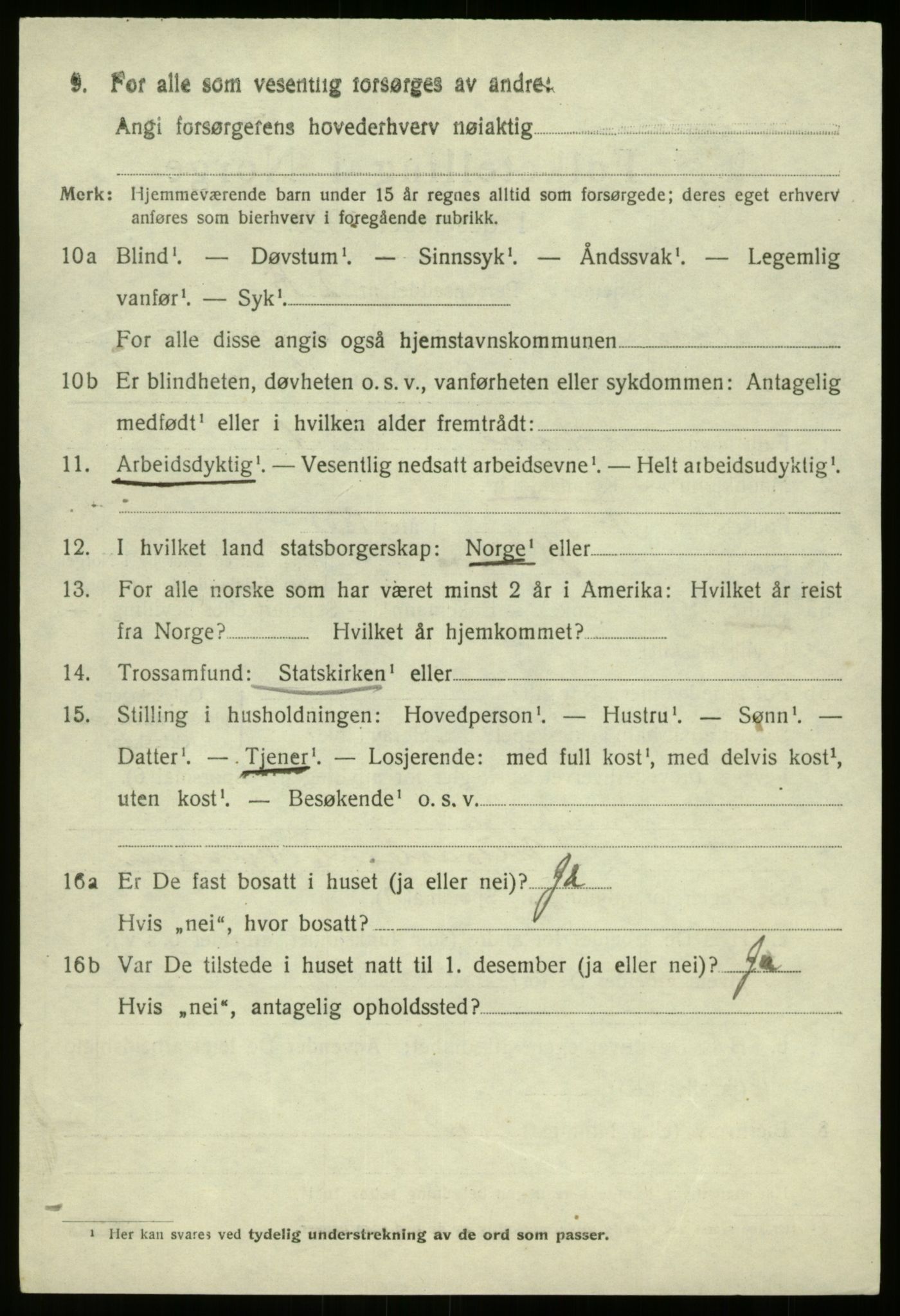 SAB, 1920 census for Kinn, 1920, p. 10364