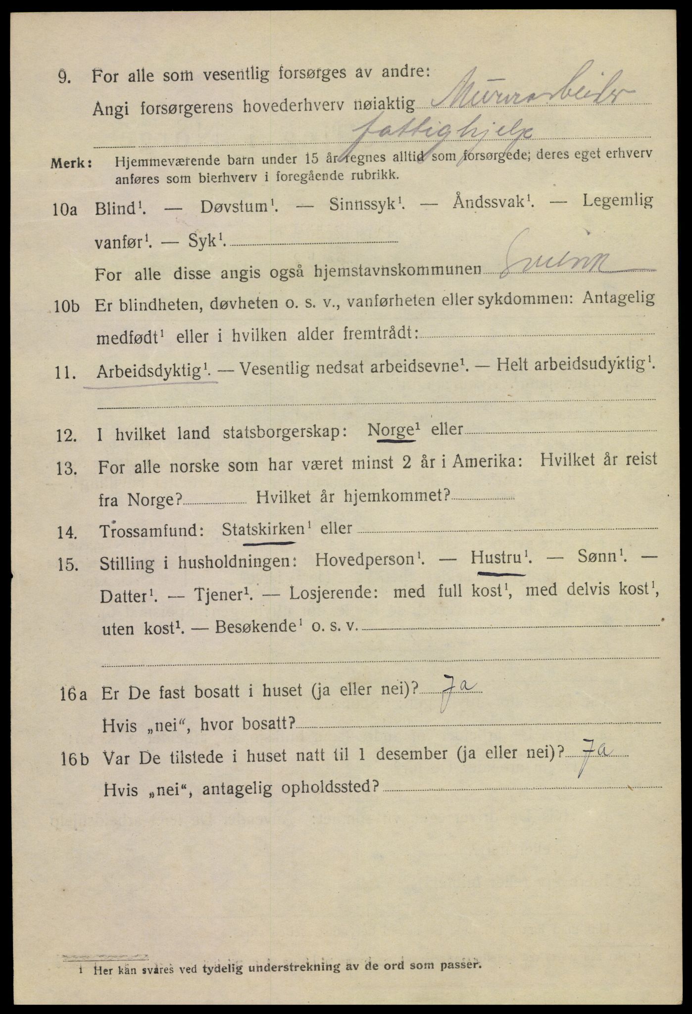 SAKO, 1920 census for Svelvik, 1920, p. 3100
