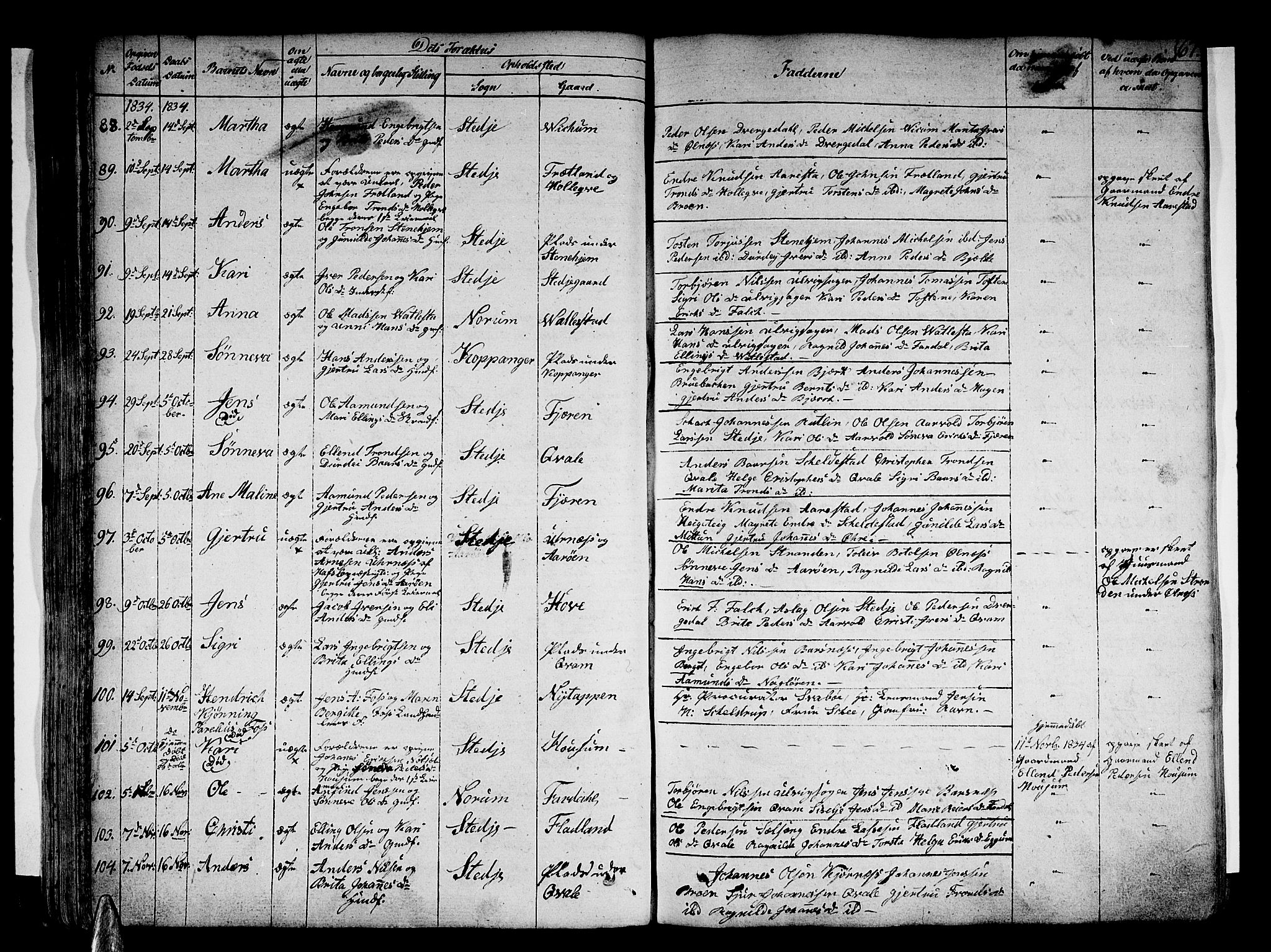 Sogndal sokneprestembete, SAB/A-81301/H/Haa/Haaa/L0010: Parish register (official) no. A 10, 1821-1838, p. 67