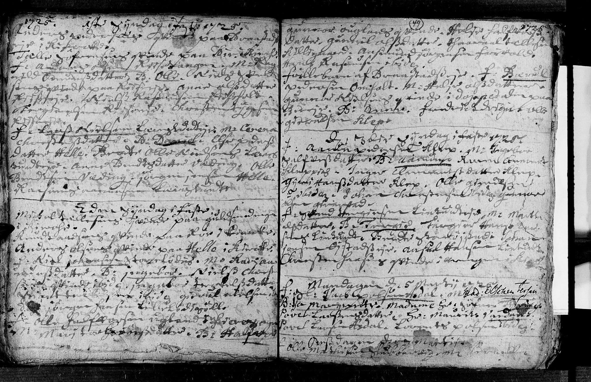 Øyestad sokneprestkontor, AV/SAK-1111-0049/F/Fa/L0003: Parish register (official) no. A 3, 1722-1730, p. 49