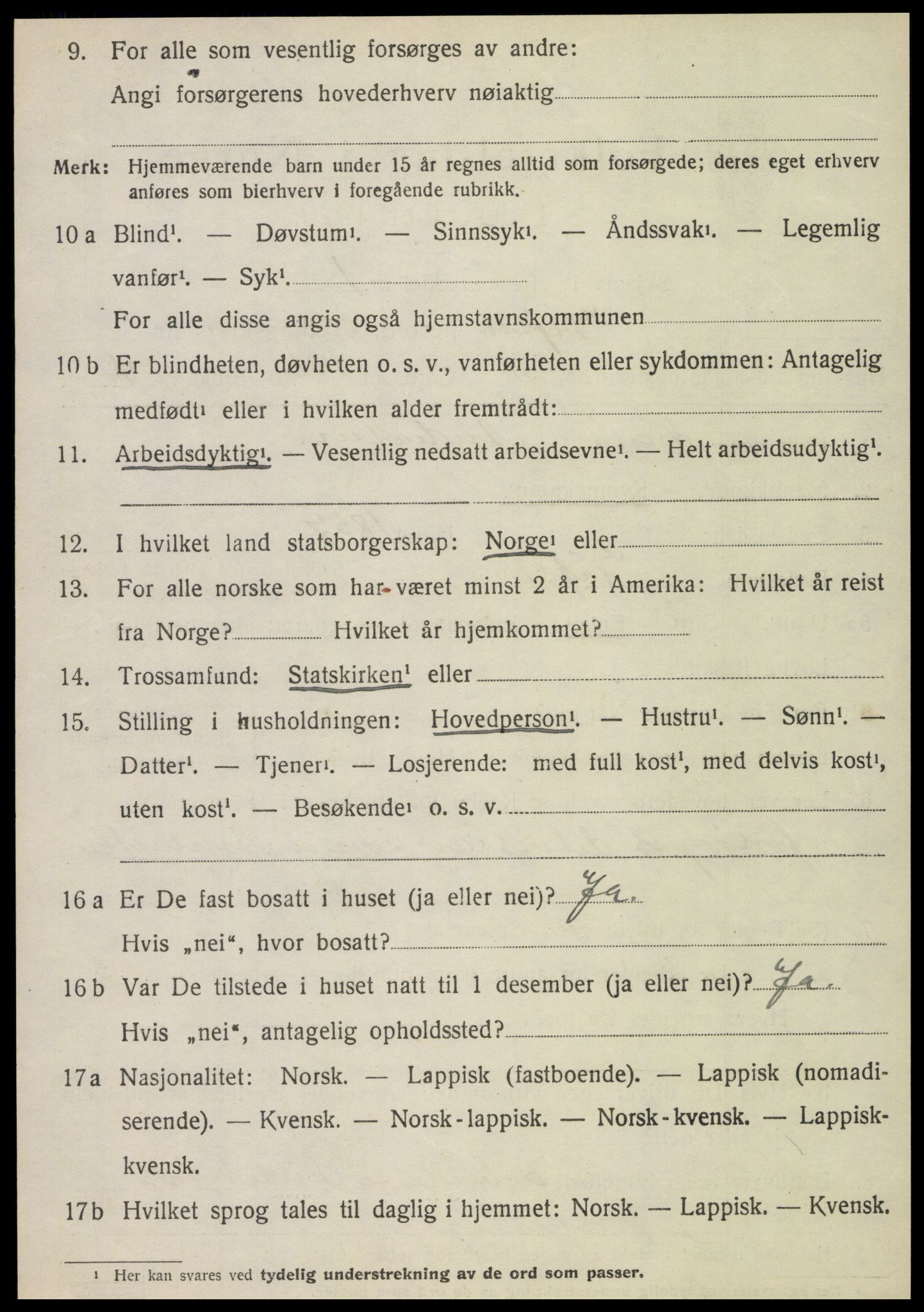 SAT, 1920 census for Vefsn, 1920, p. 11688