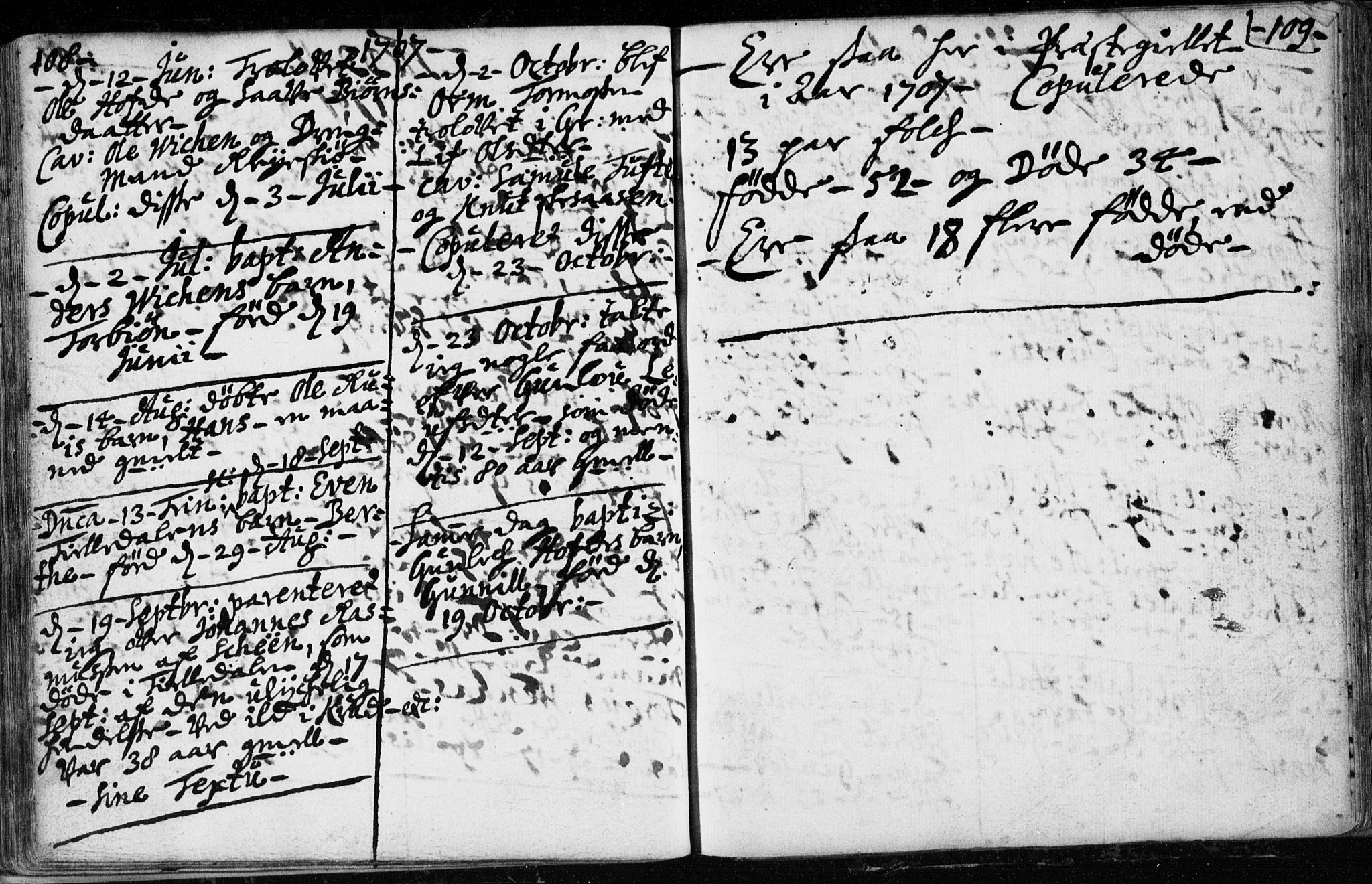 Hjartdal kirkebøker, AV/SAKO-A-270/F/Fa/L0001: Parish register (official) no. I 1, 1685-1714, p. 108-109