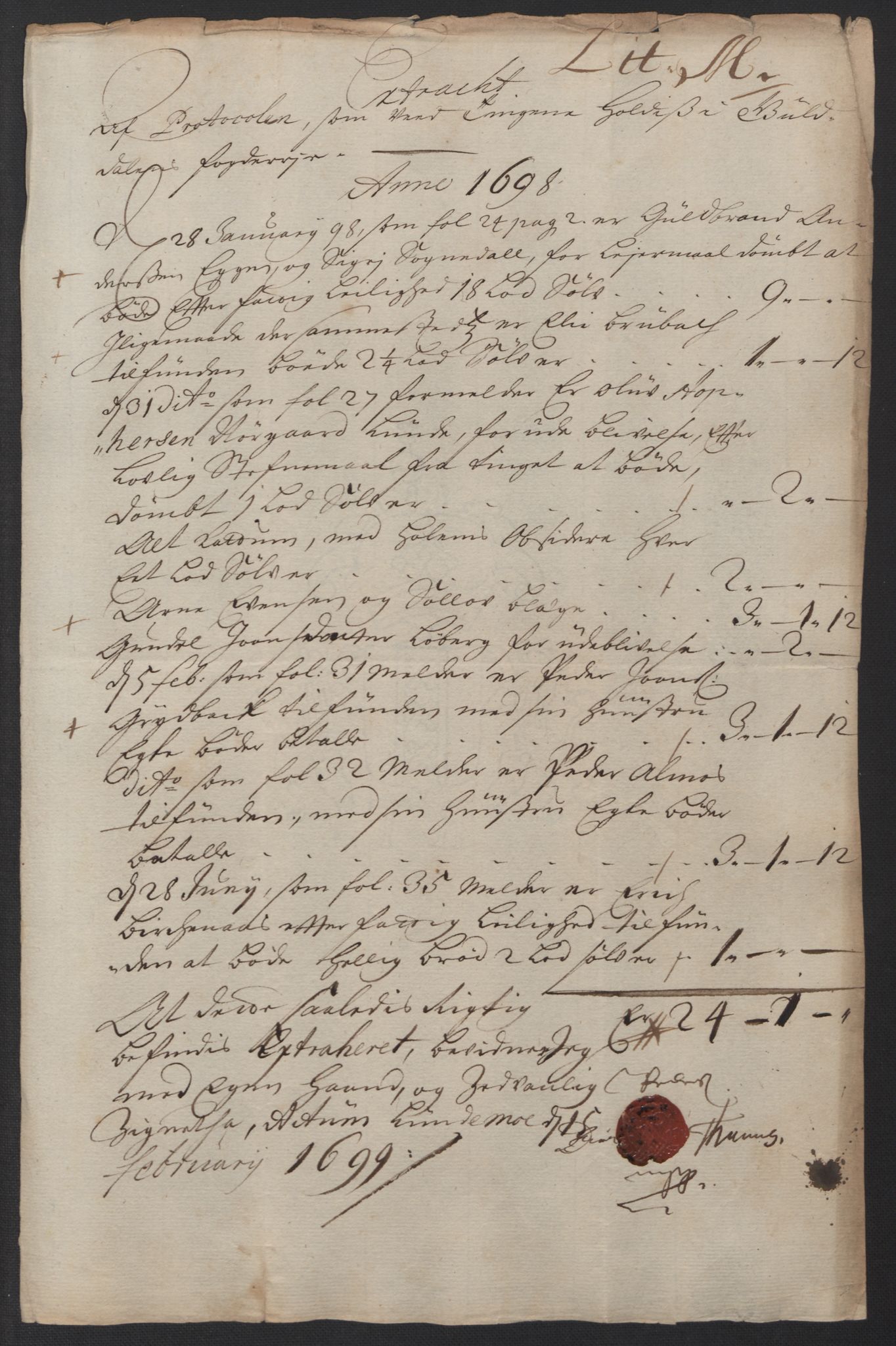 Rentekammeret inntil 1814, Reviderte regnskaper, Fogderegnskap, RA/EA-4092/R60/L3948: Fogderegnskap Orkdal og Gauldal, 1698, p. 386