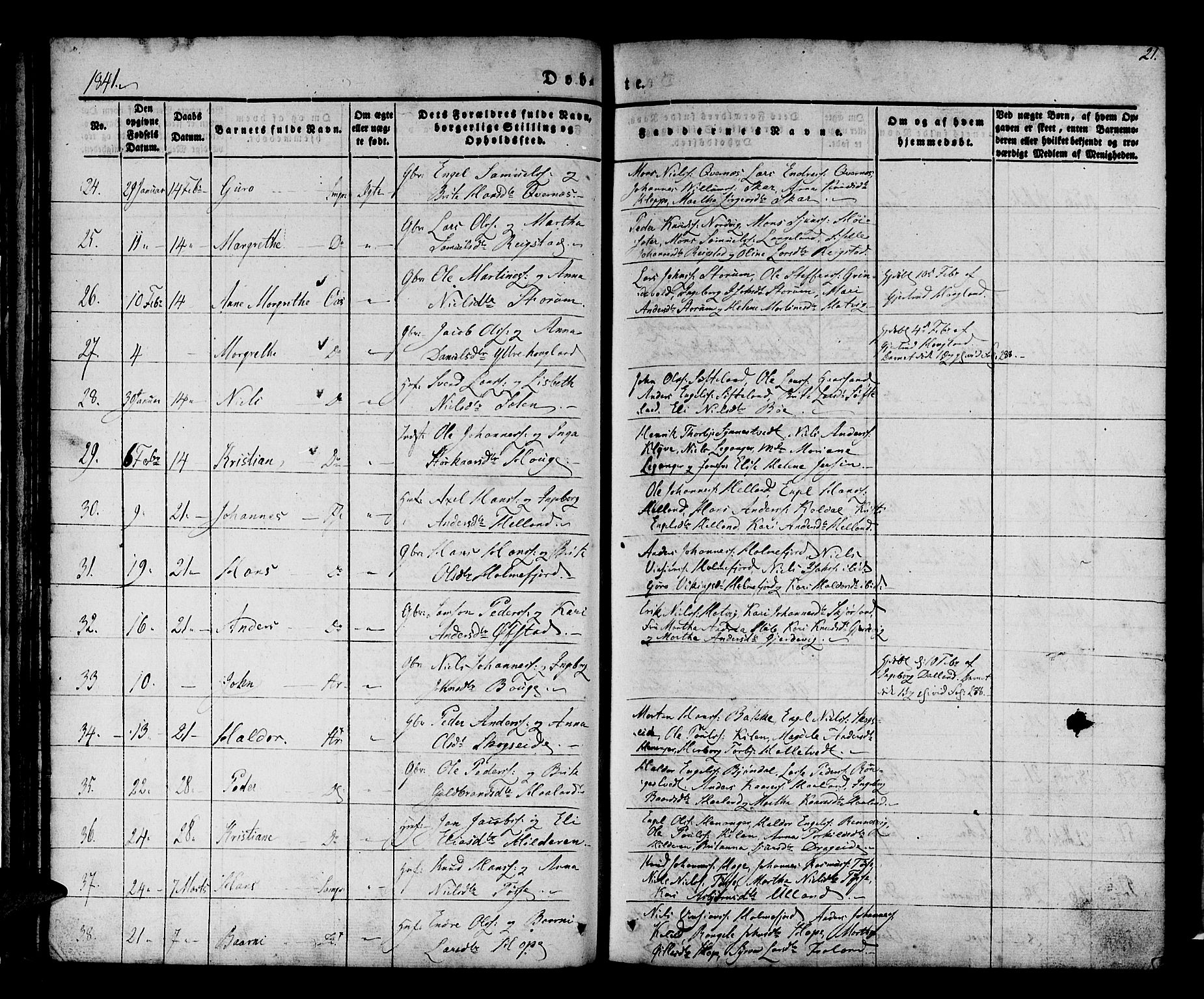 Os sokneprestembete, AV/SAB-A-99929: Parish register (official) no. A 15, 1839-1851, p. 22