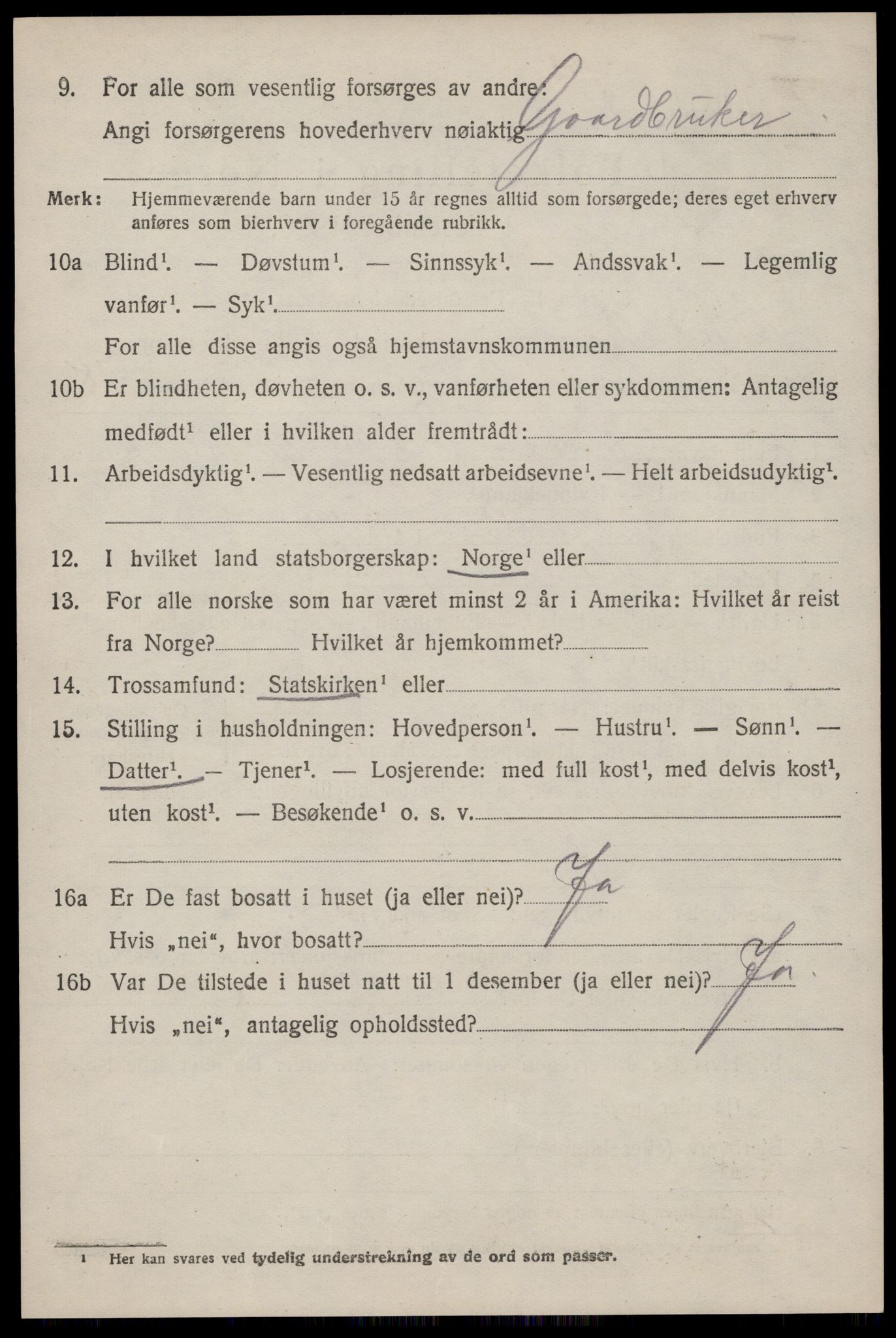 SAST, 1920 census for Håland, 1920, p. 6686