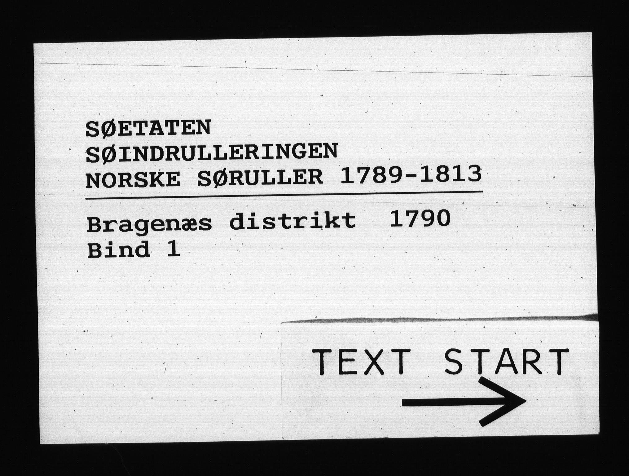 Sjøetaten, RA/EA-3110/F/L0109: Bragernes distrikt, bind 1, 1790