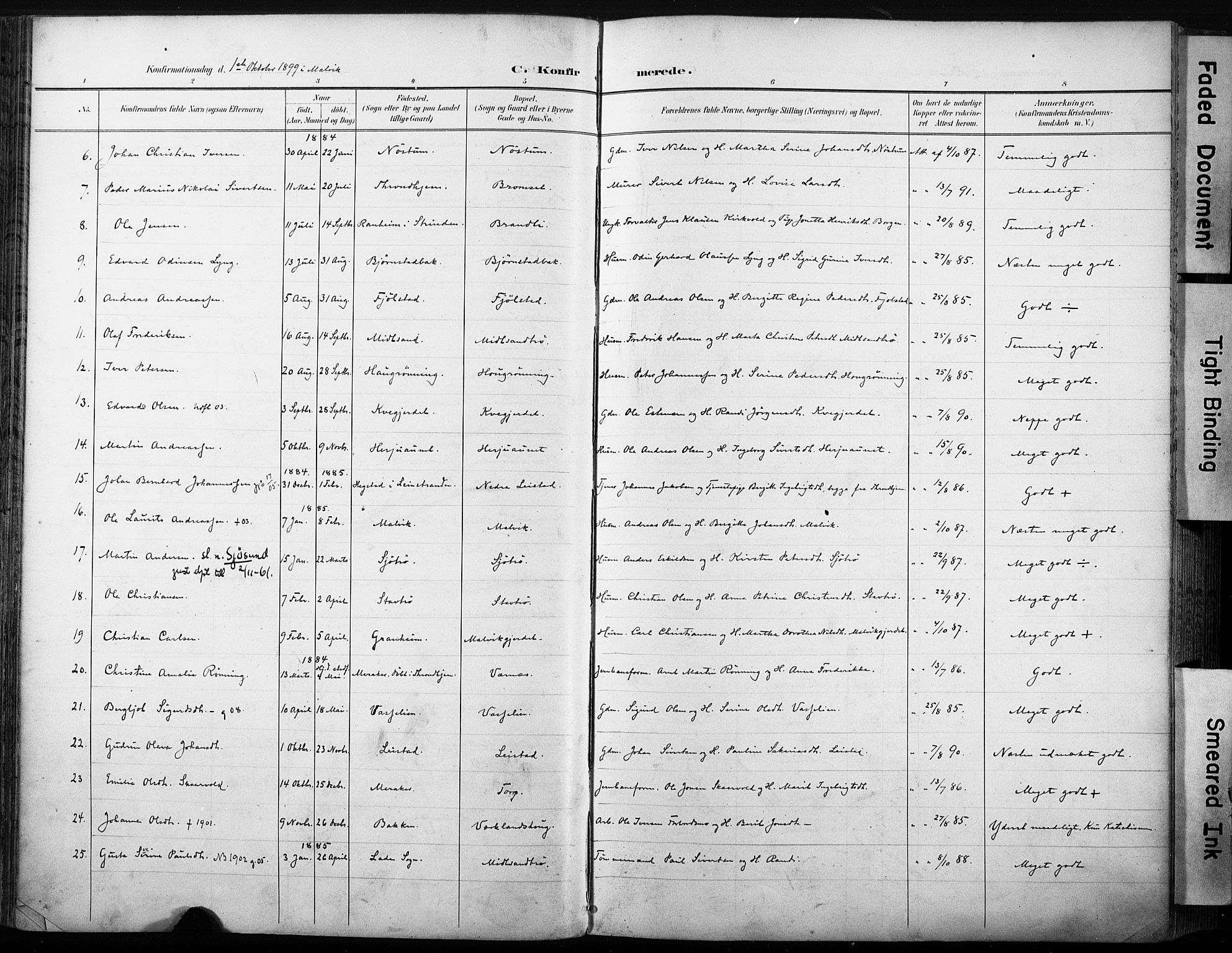 Ministerialprotokoller, klokkerbøker og fødselsregistre - Sør-Trøndelag, SAT/A-1456/616/L0411: Parish register (official) no. 616A08, 1894-1906