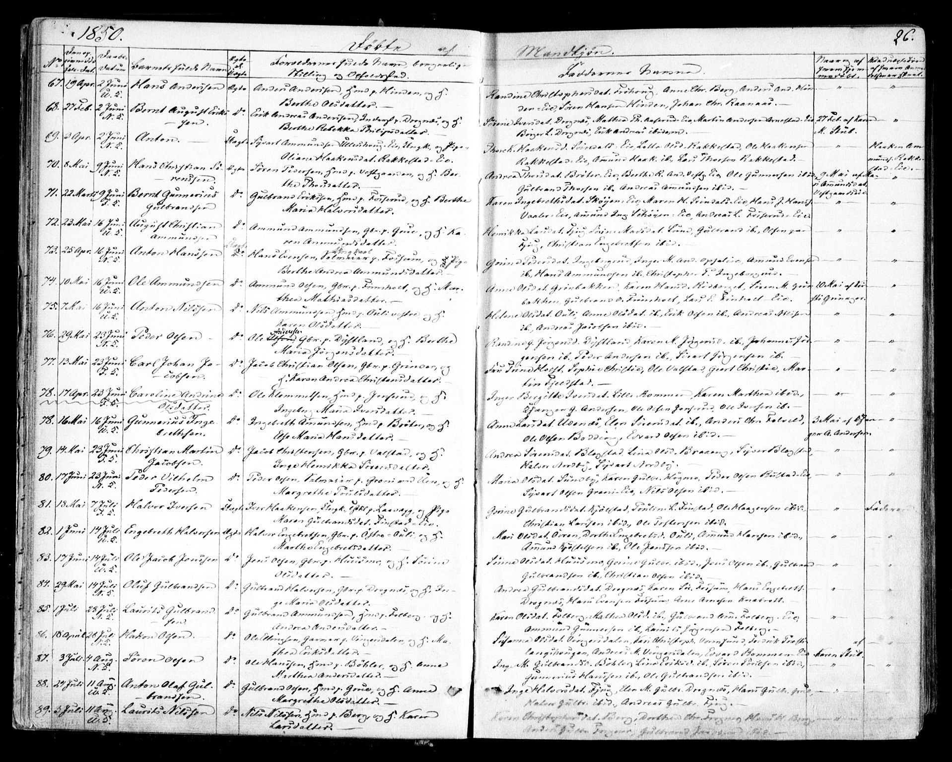 Nes prestekontor Kirkebøker, SAO/A-10410/F/Fa/L0007: Parish register (official) no. I 7, 1846-1858, p. 26