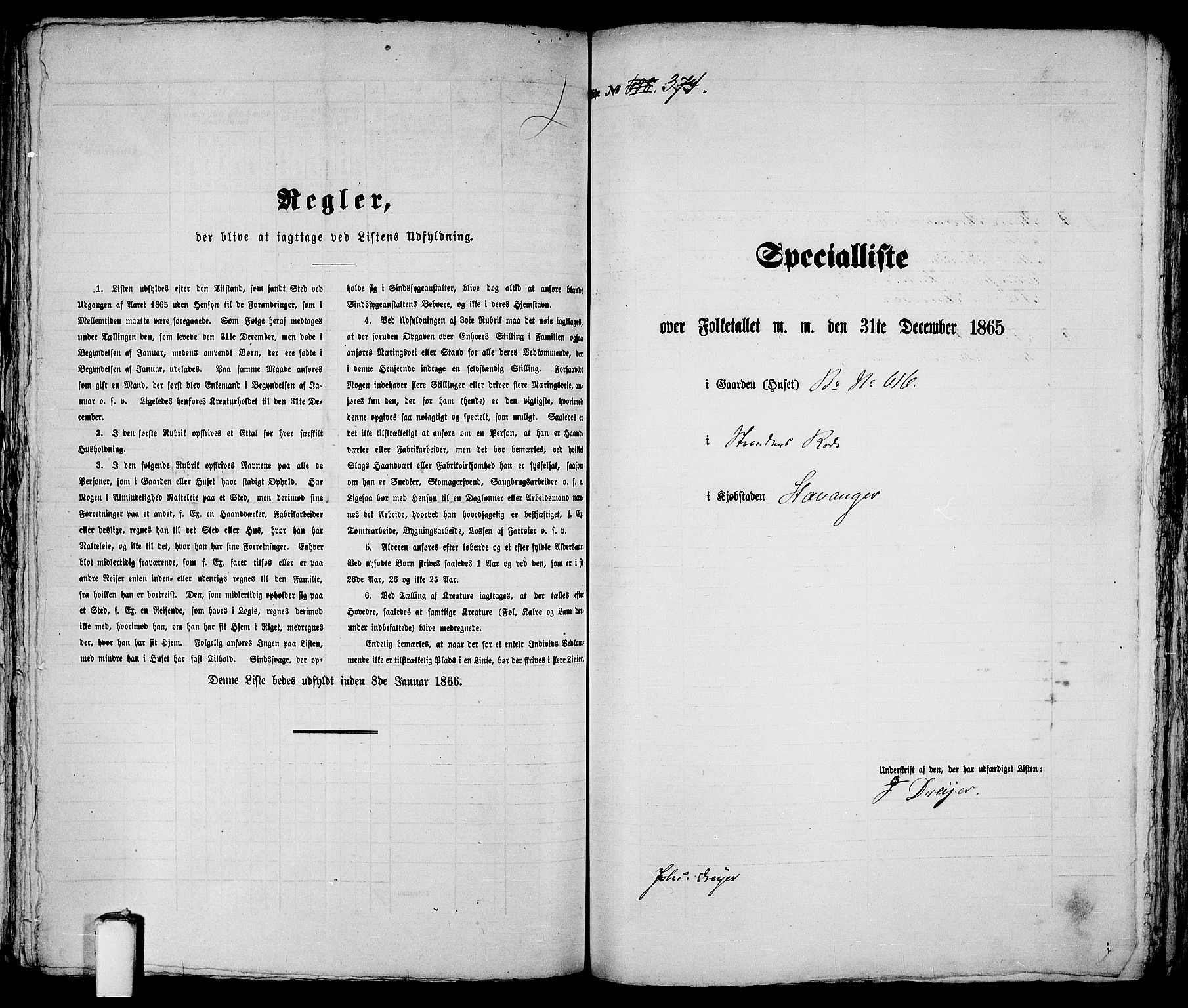 RA, 1865 census for Stavanger, 1865, p. 777