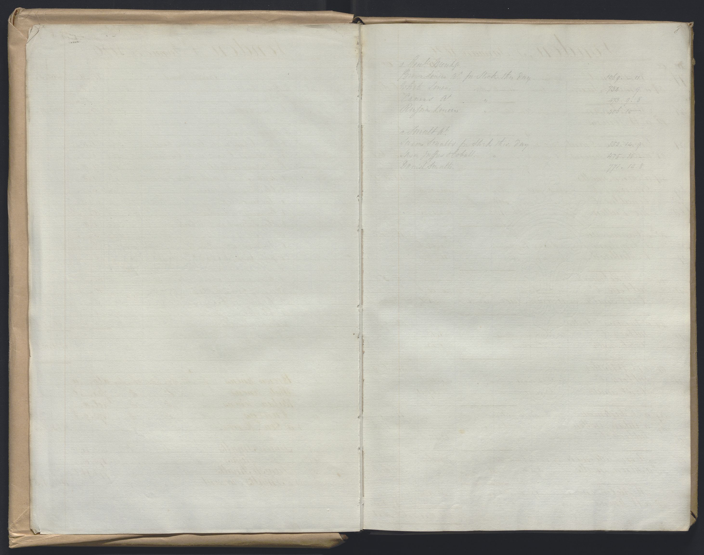 Smith, Goodhall & Reeves, RA/PA-0586/R/L0001: Dagbok (Daybook) A, 1829-1831, p. 5-8