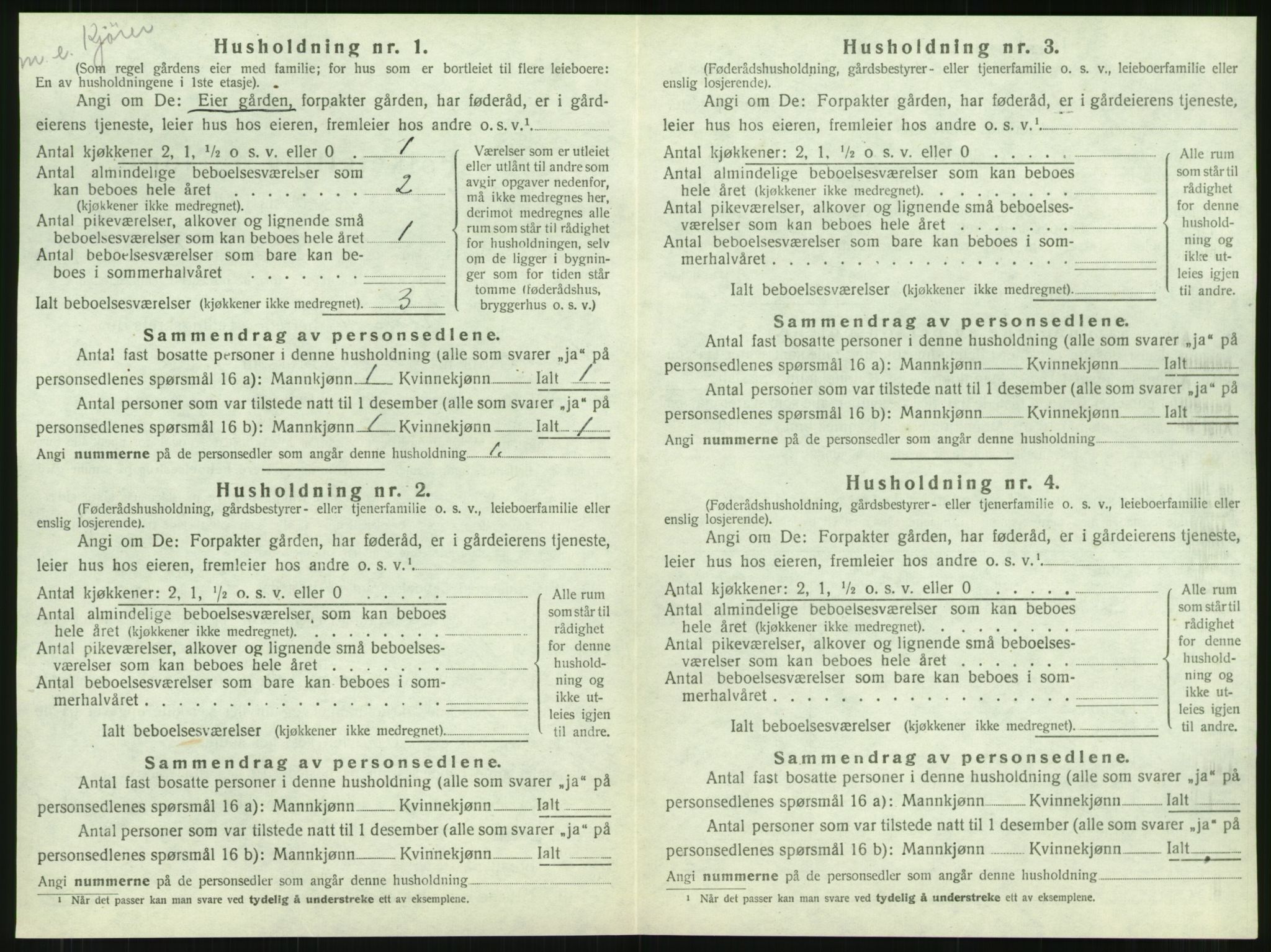 SAT, 1920 census for Klinga, 1920, p. 684