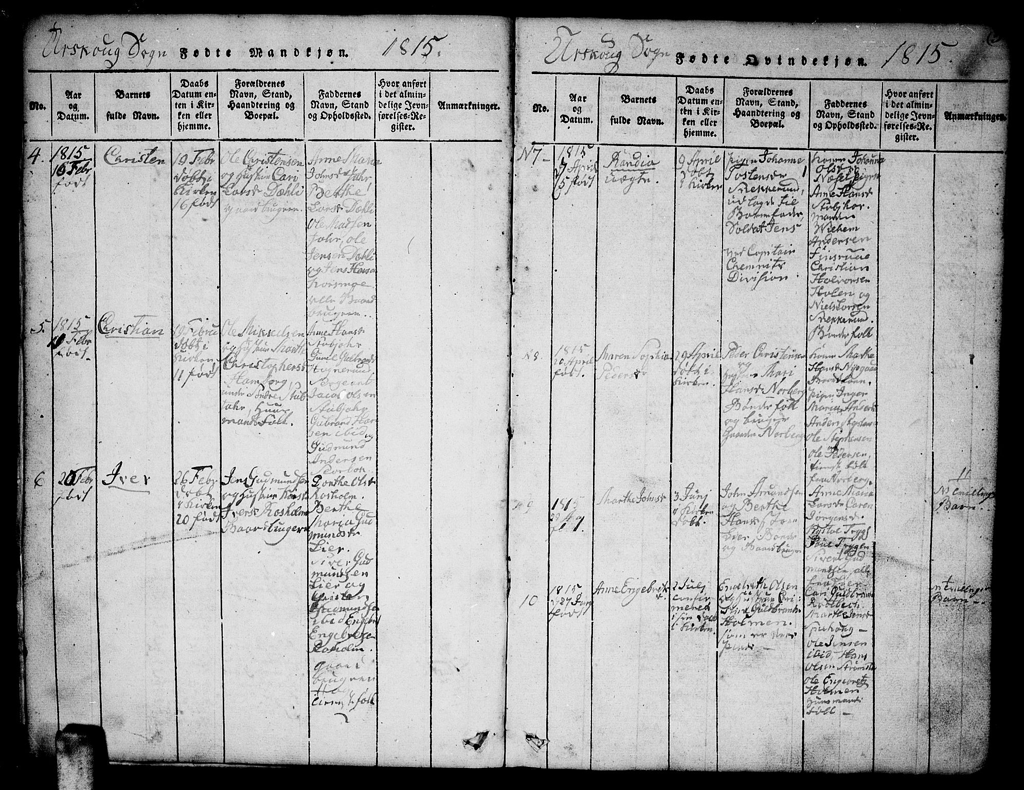 Aurskog prestekontor Kirkebøker, SAO/A-10304a/F/Fa/L0005: Parish register (official) no. I 5, 1814-1829, p. 3