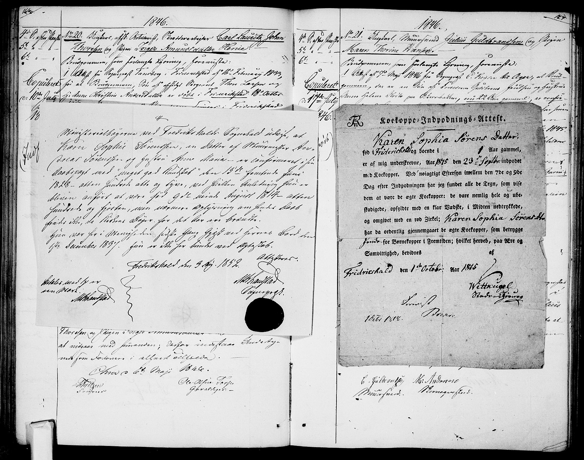 Garnisonsmenigheten Kirkebøker, AV/SAO-A-10846/H/Ha/L0005: Banns register no. I 5, 1844-1856, p. 166-167