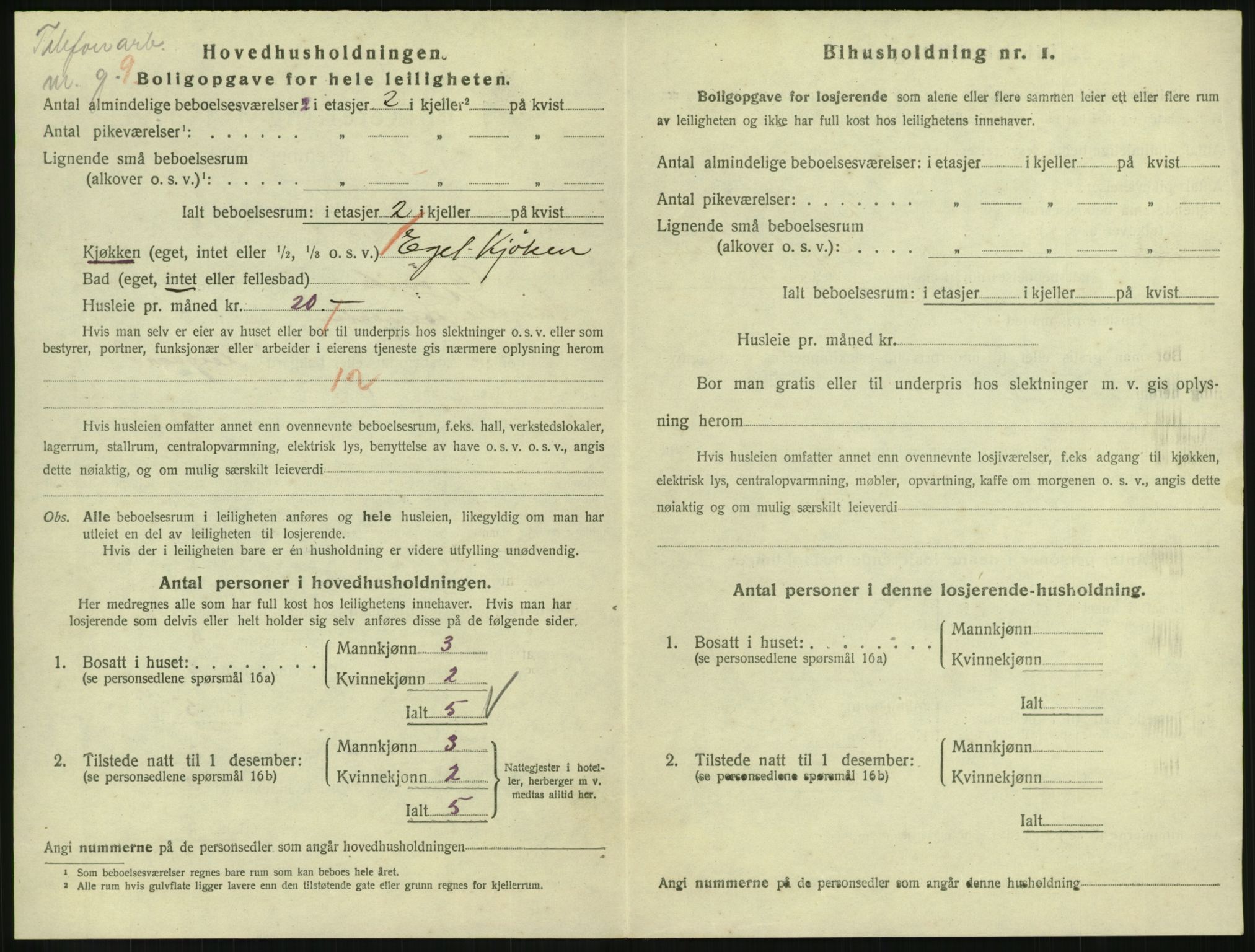 SAH, 1920 census for Gjøvik, 1920, p. 1171