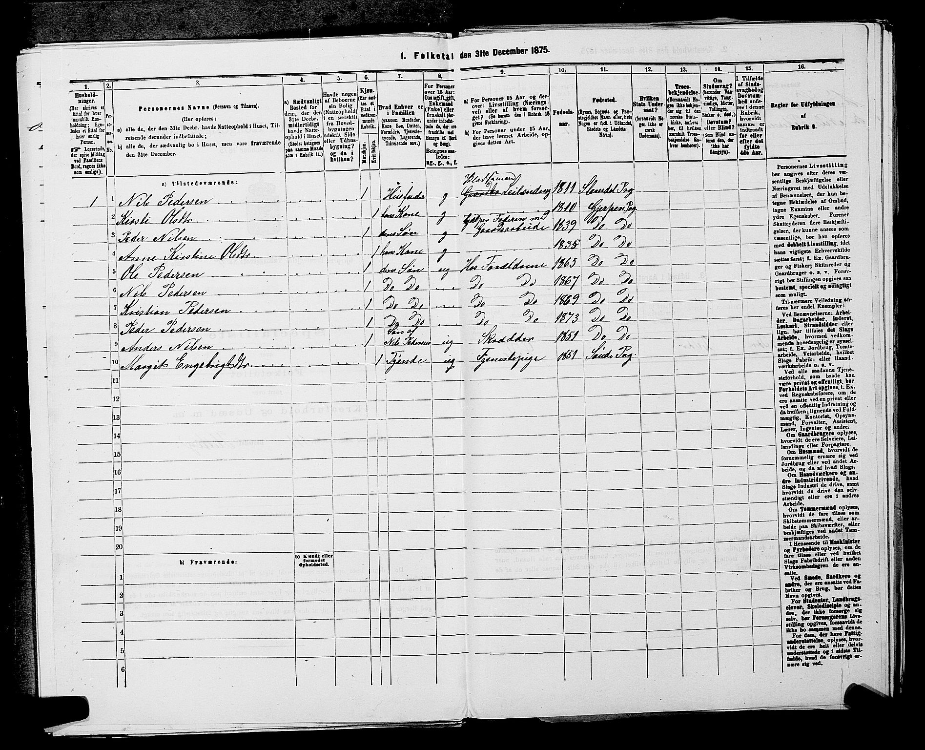 SAKO, 1875 census for 0812P Gjerpen, 1875, p. 502