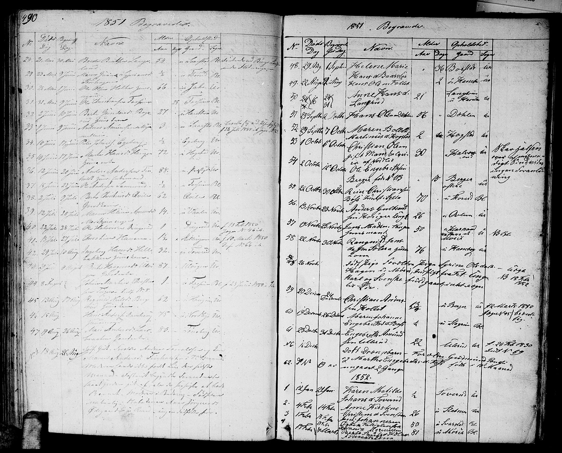 Aurskog prestekontor Kirkebøker, AV/SAO-A-10304a/G/Ga/L0002: Parish register (copy) no. I 2, 1829-1857, p. 490